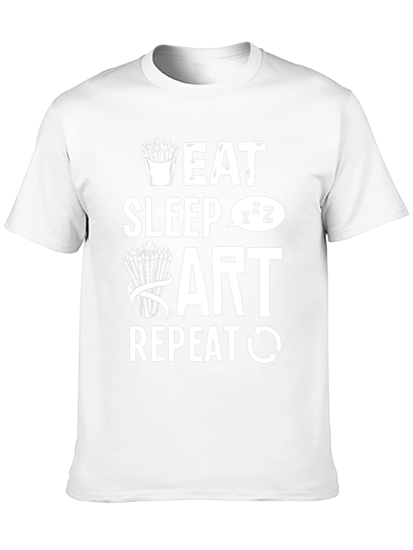 Eat Sleep Art Repeat Graphic Tee - Artist T-Shirt