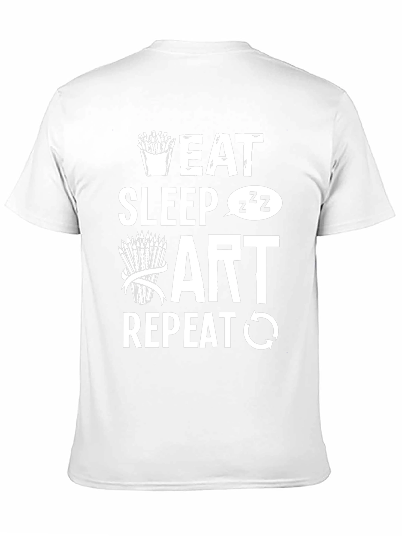 Eat Sleep Art Repeat Graphic Tee - Artist T-Shirt