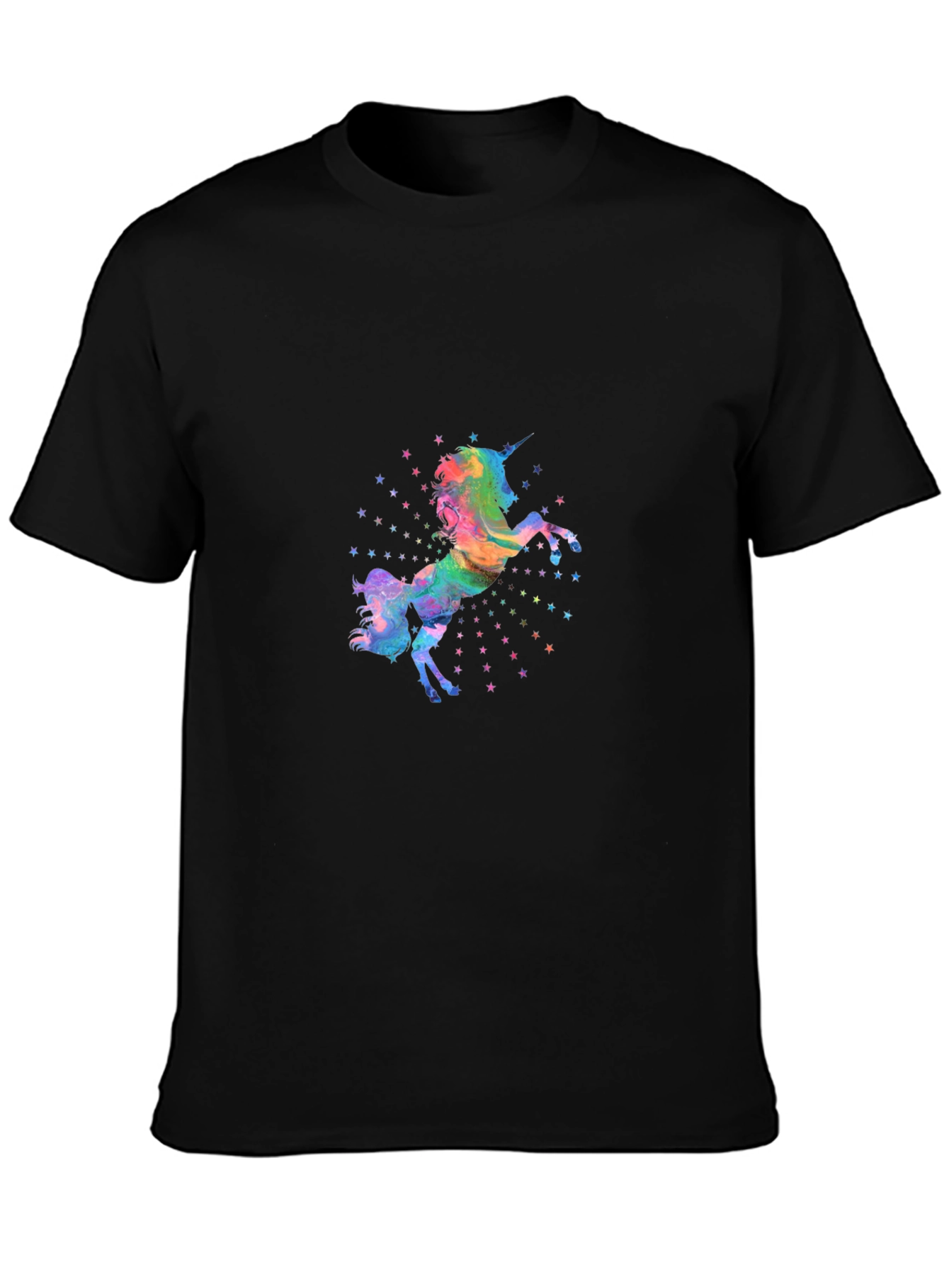 Unicorn Stars Black T-Shirt