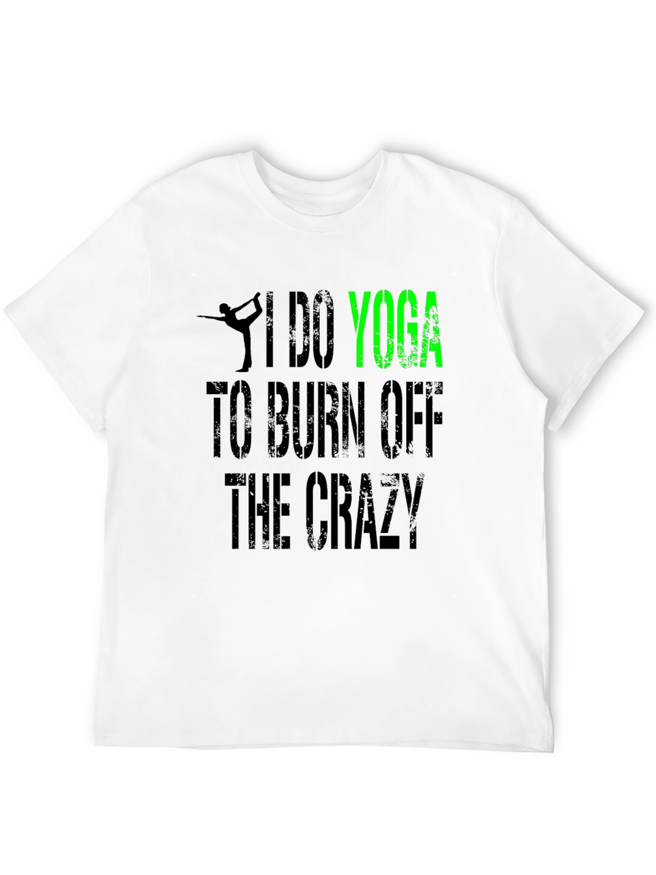Yoga Crazy Burnout T-Shirt - Soft Cotton Gym Tee