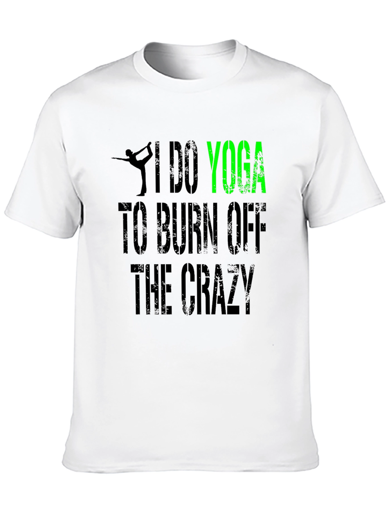 Yoga Crazy Burnout T-Shirt - Soft Cotton Gym Tee
