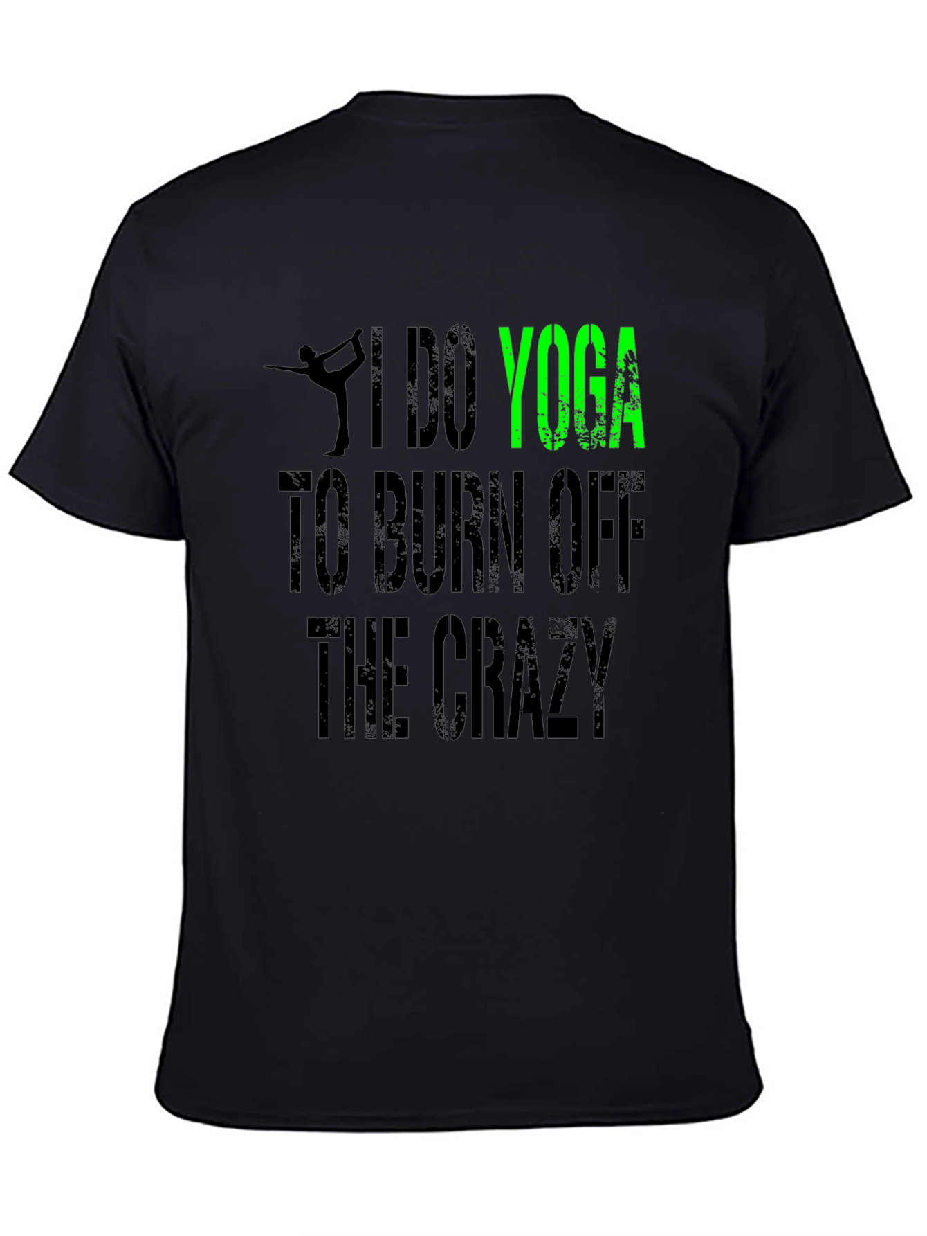 Yoga Crazy Burnout T-Shirt - Soft Cotton Gym Tee