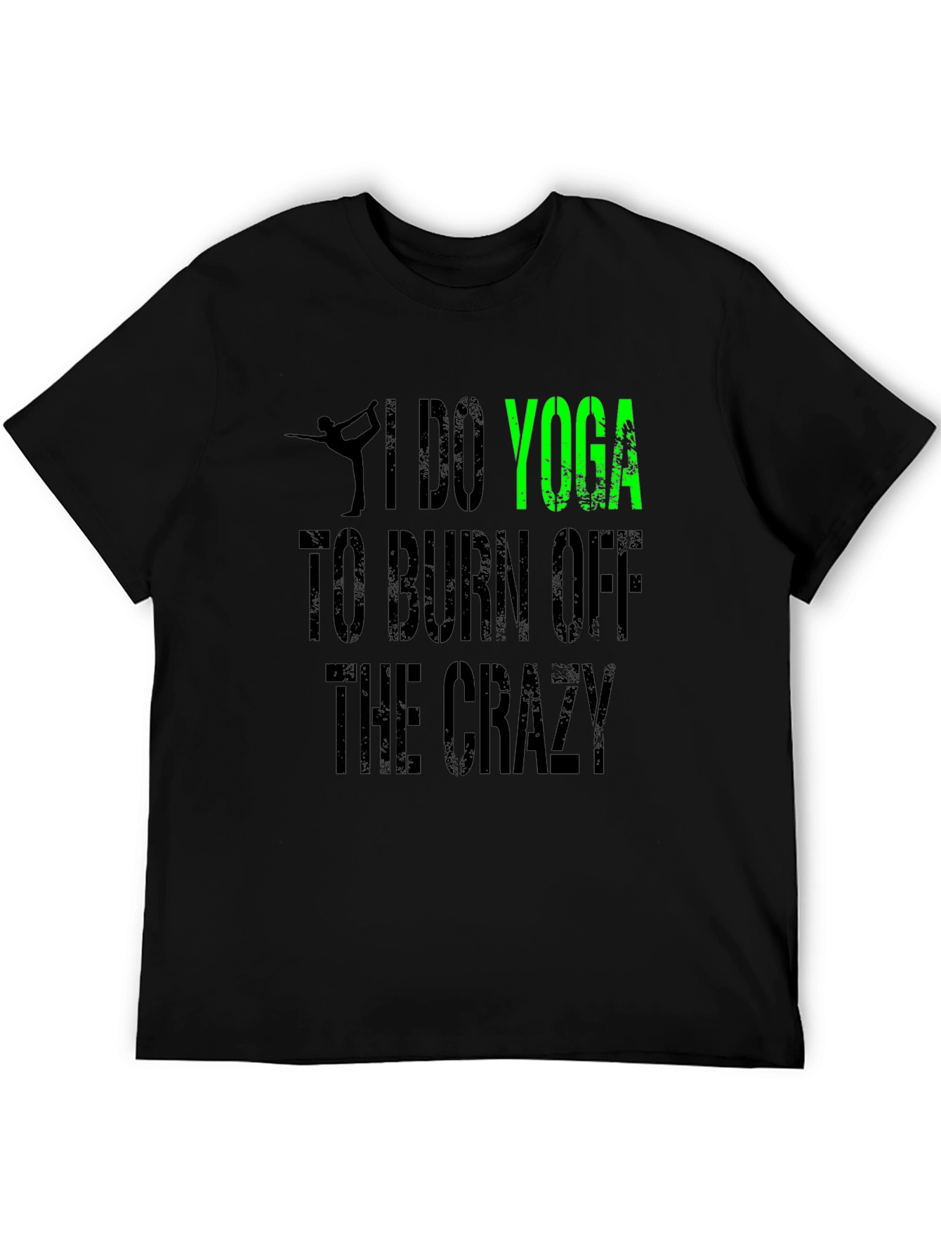 Yoga Crazy Burnout T-Shirt - Soft Cotton Gym Tee