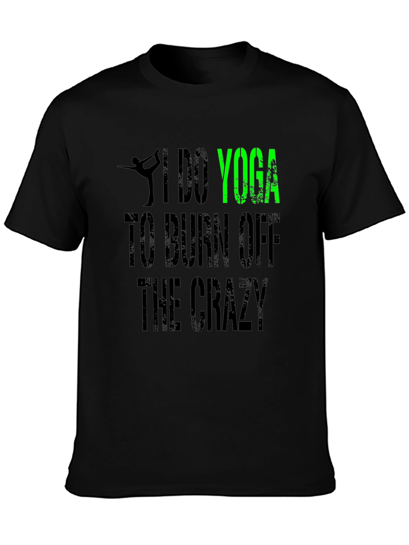 Yoga Crazy Burnout T-Shirt - Soft Cotton Gym Tee