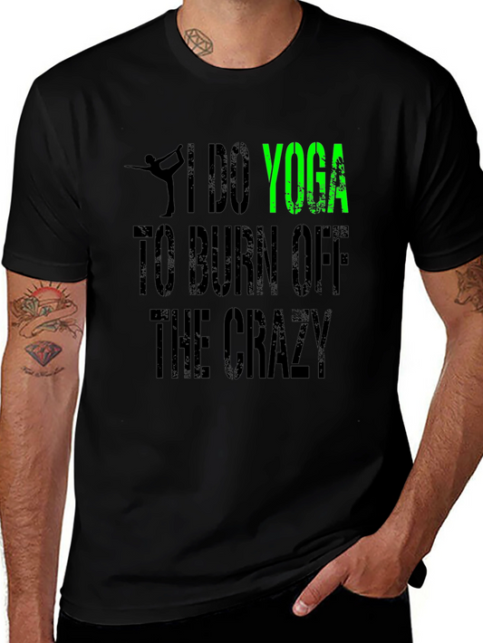 Yoga Crazy Burnout T-Shirt - Soft Cotton Gym Tee