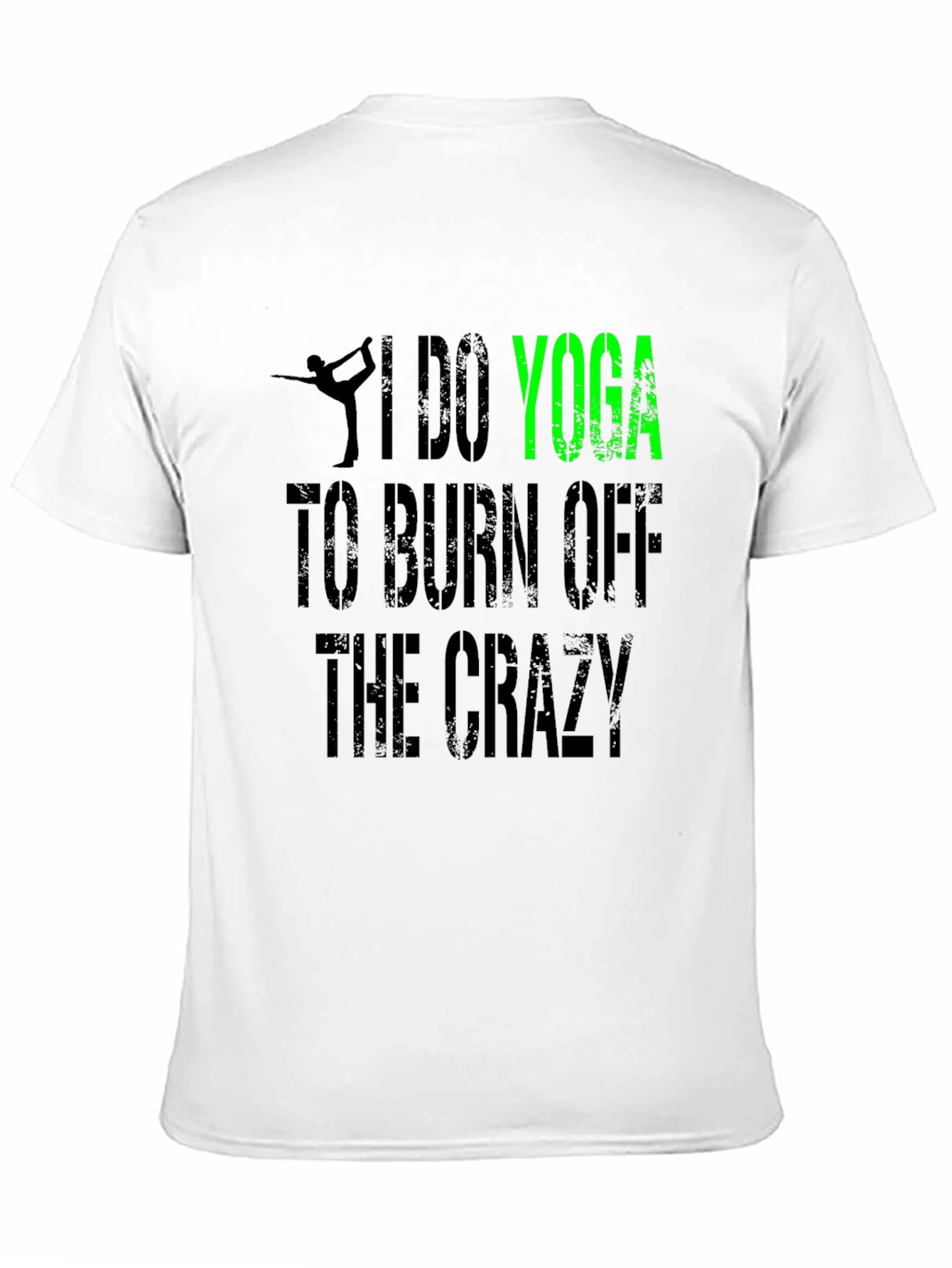 Yoga Crazy Burnout T-Shirt - Soft Cotton Gym Tee