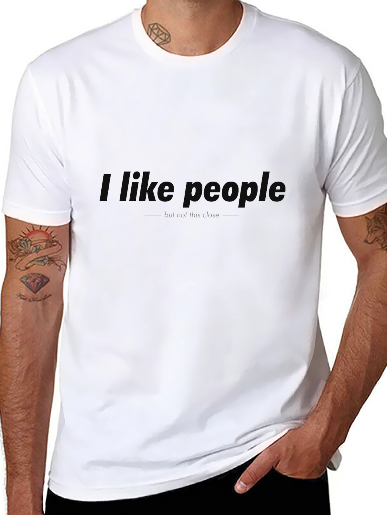 I Like People But Not This Close Graphic Tee