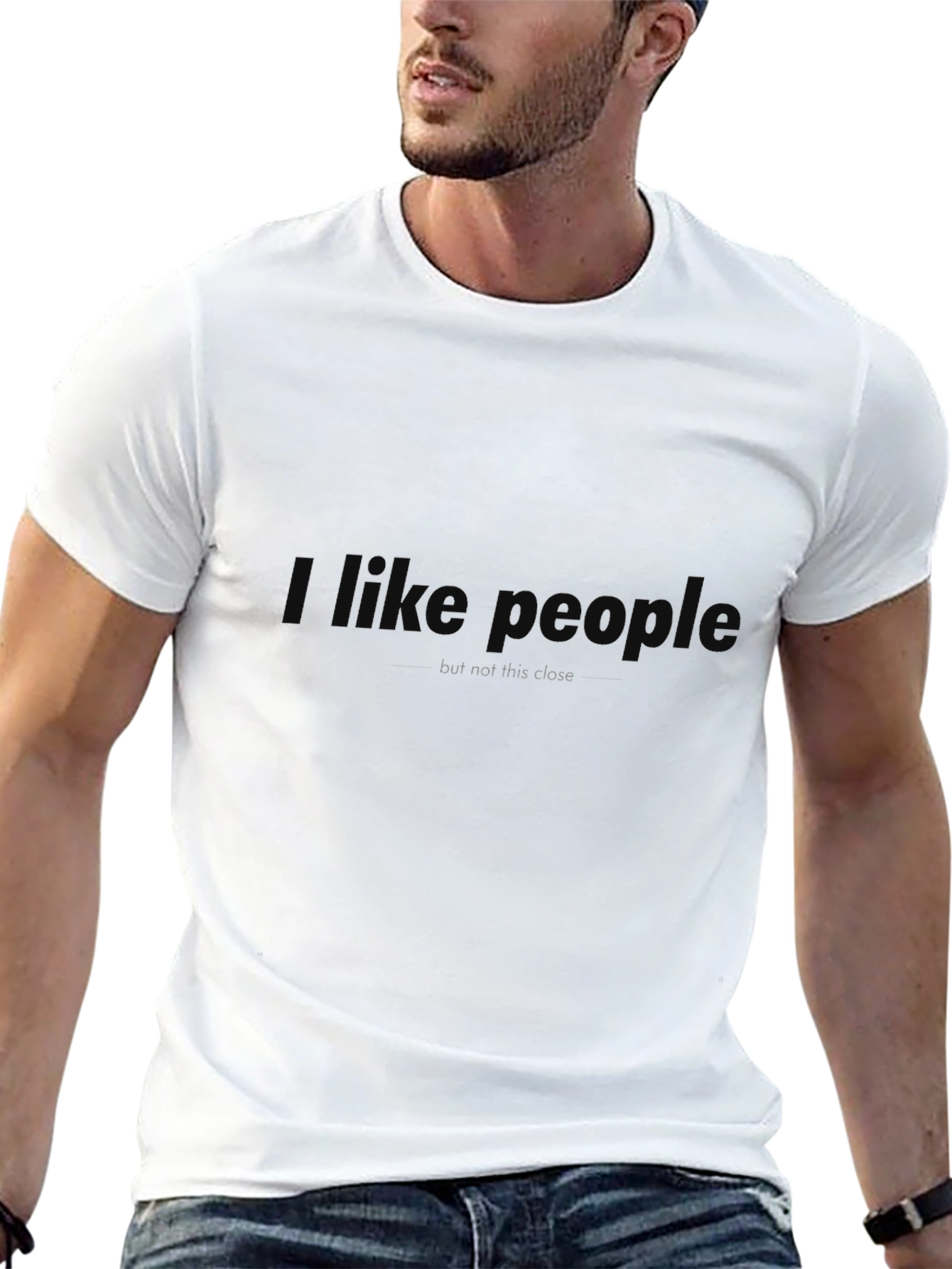 I Like People But Not This Close Graphic Tee