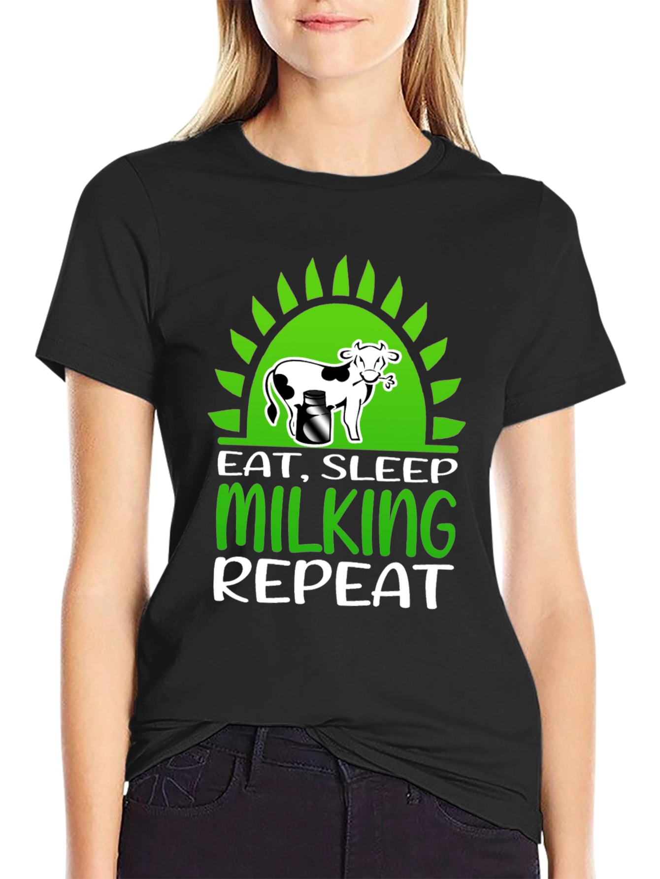 Eat Sleep Milking Repeat T-Shirt