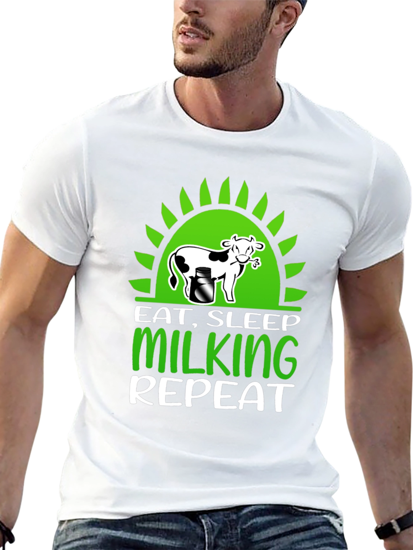 Eat Sleep Milking Repeat T-Shirt