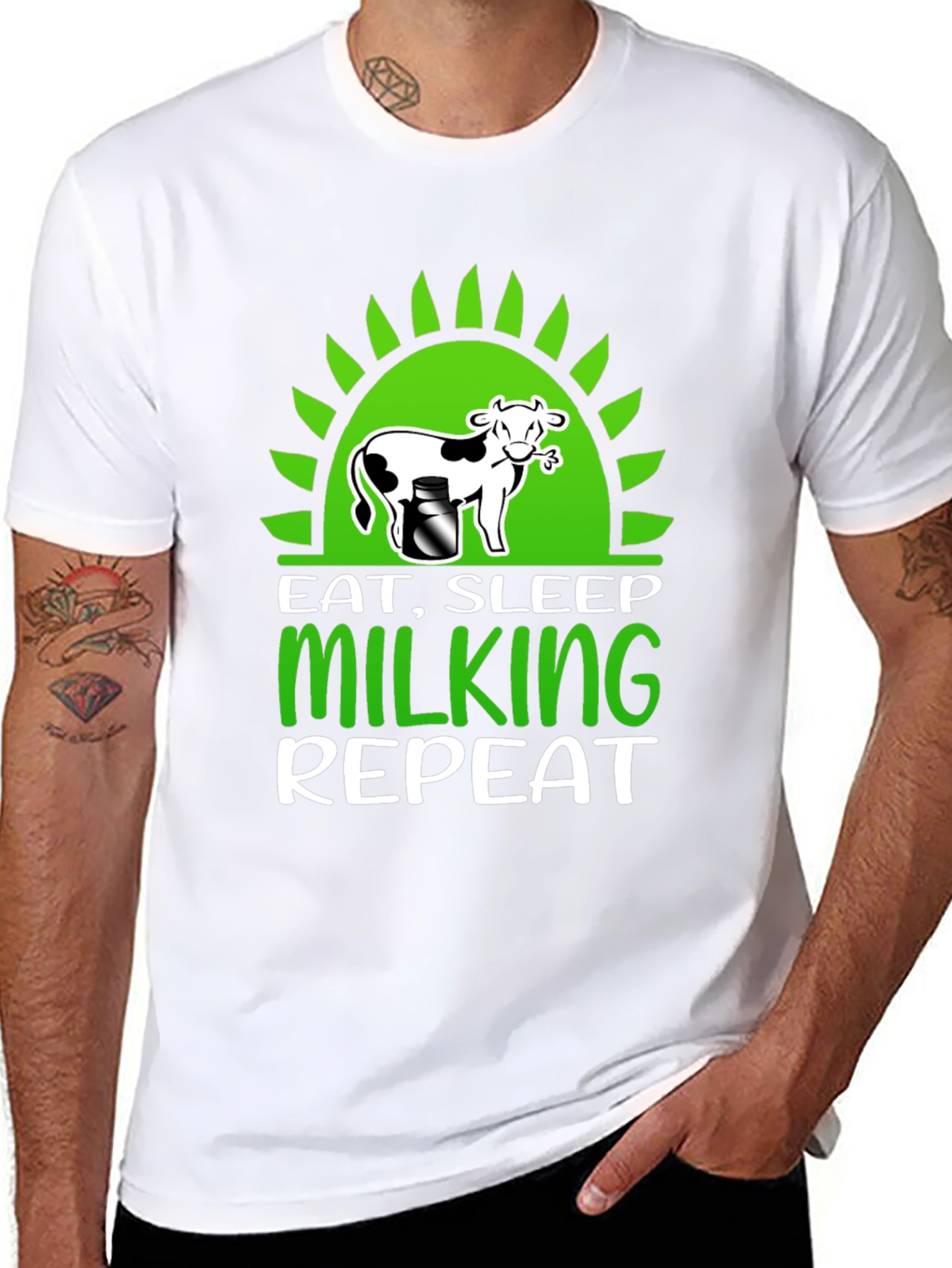 Eat Sleep Milking Repeat T-Shirt