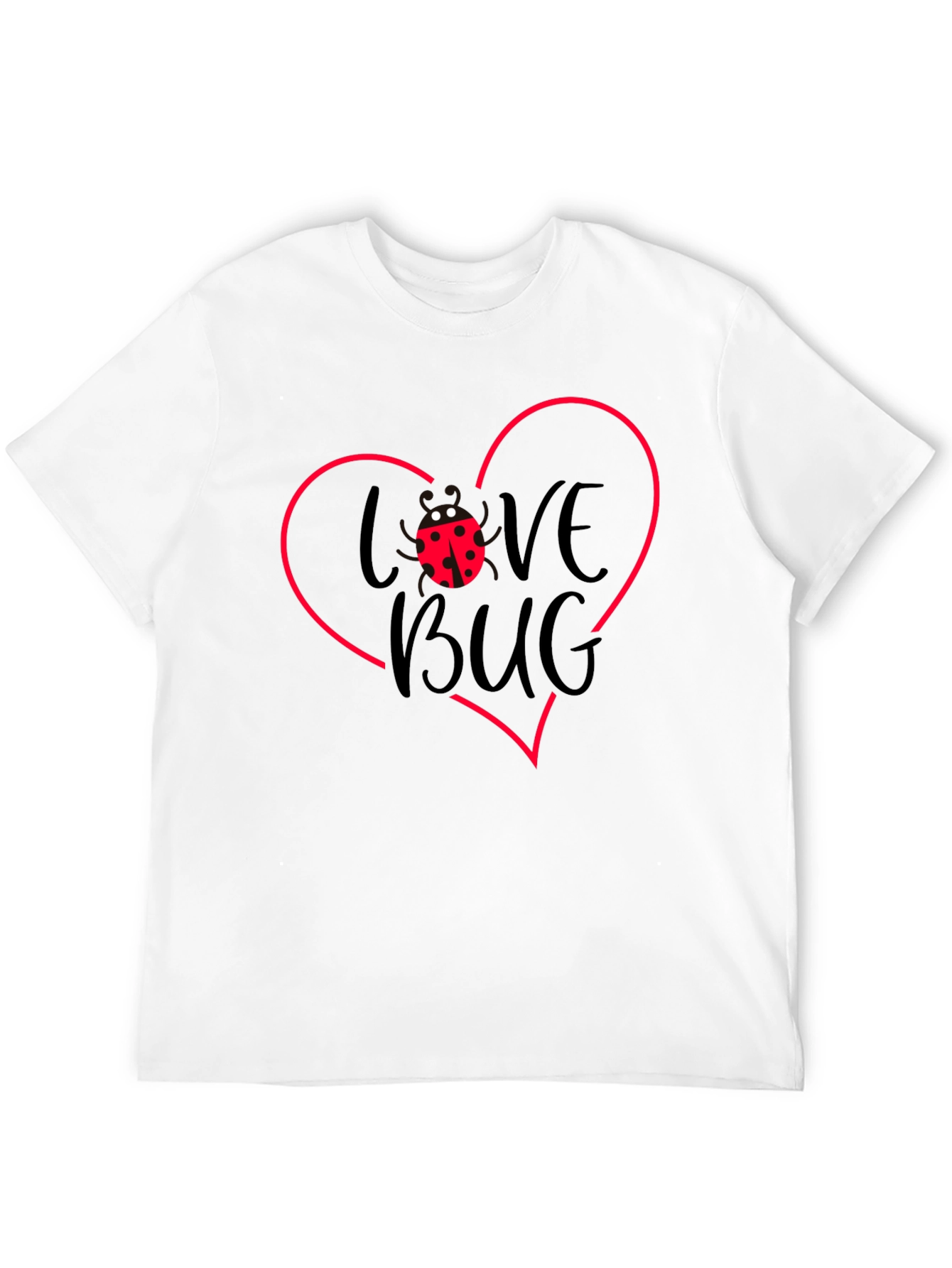 Love Bug Graphic Tee - Black Cotton Shirt