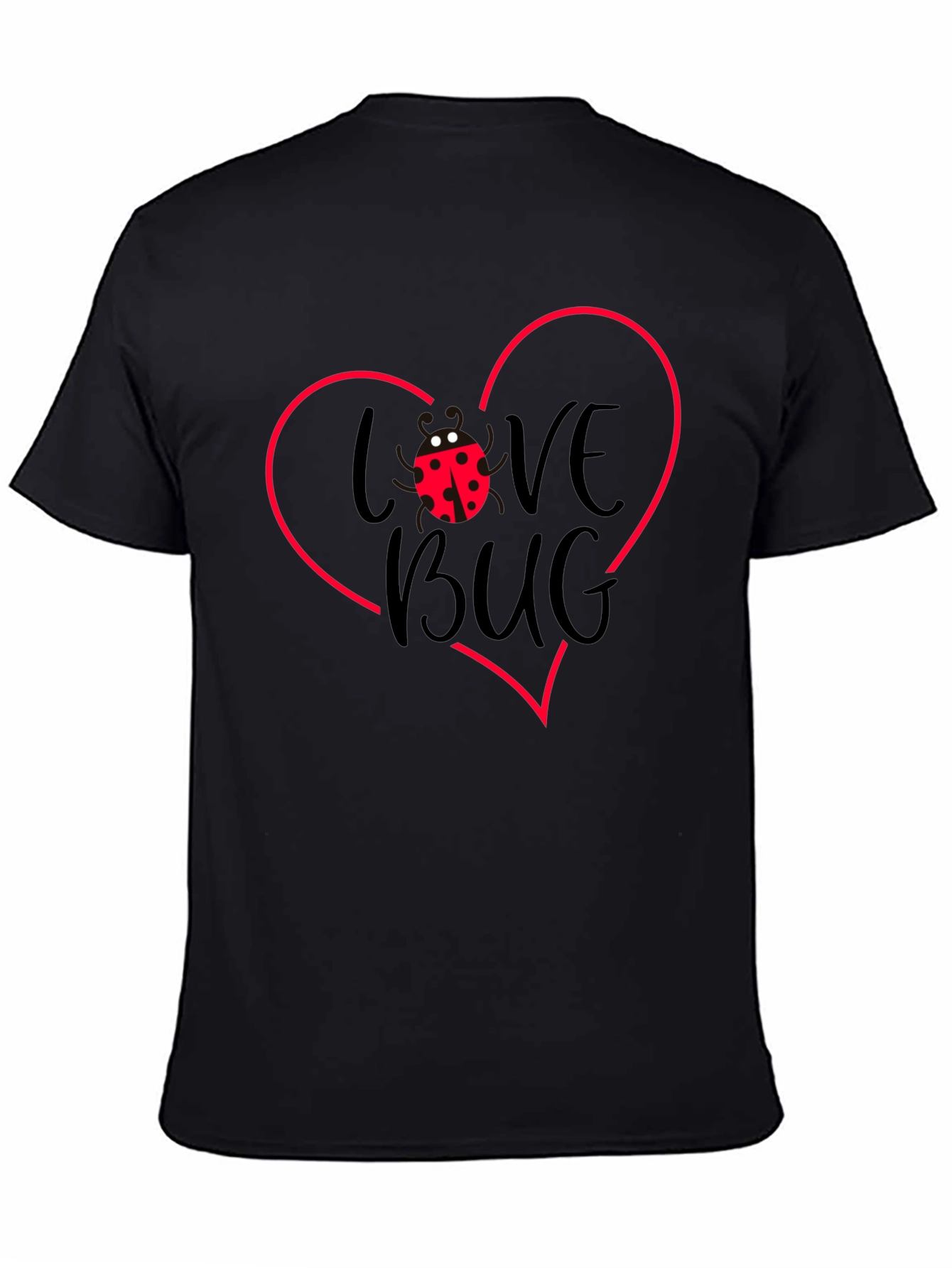Love Bug Graphic Tee - Black Cotton Shirt