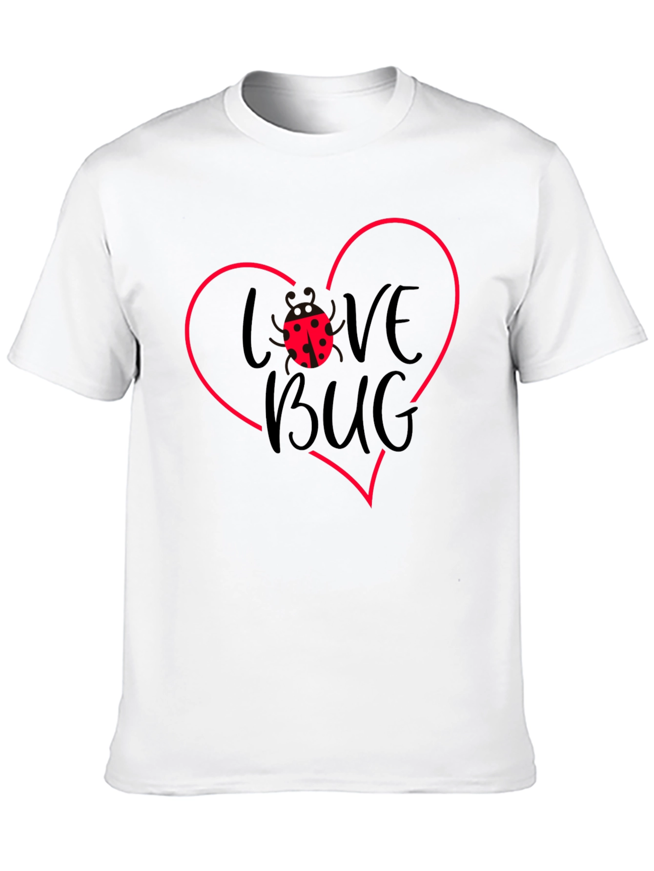 Love Bug Graphic Tee - Black Cotton Shirt