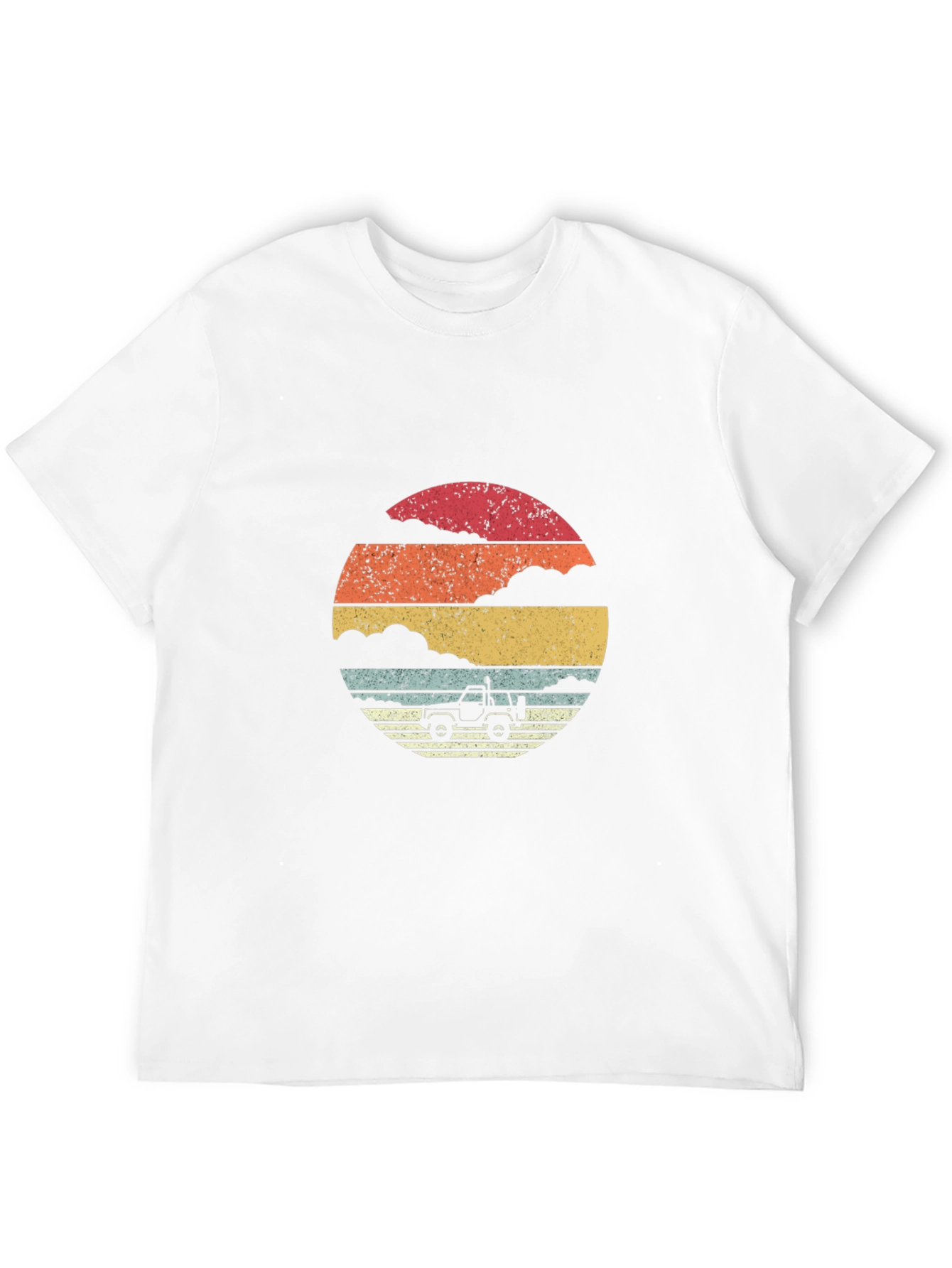 Retro Sunset Jeep Graphic T-Shirt