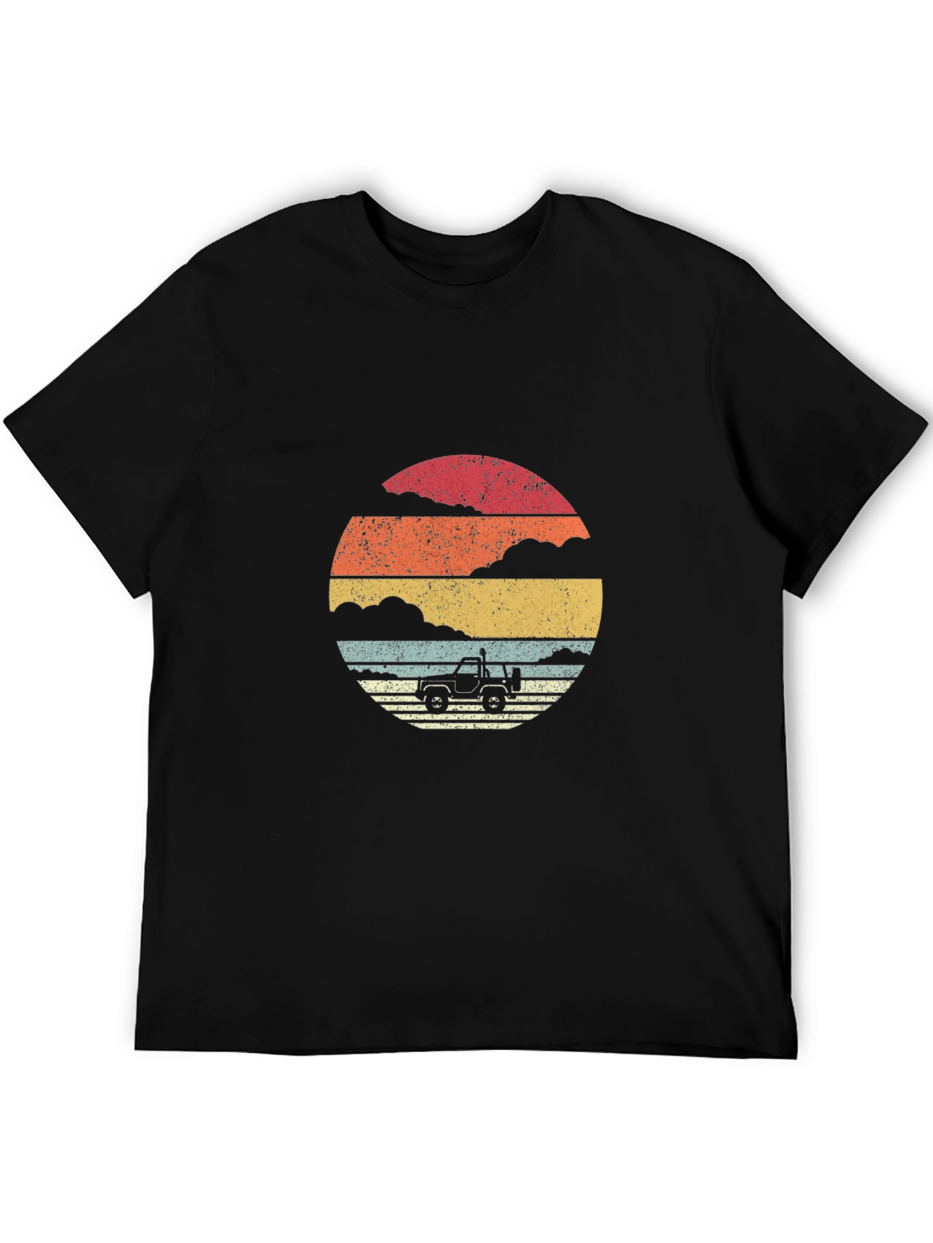 Retro Sunset Jeep Graphic T-Shirt