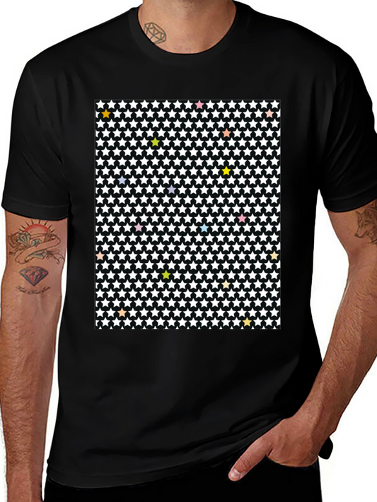 Starry Night T-Shirt - Patterned Cotton Tee