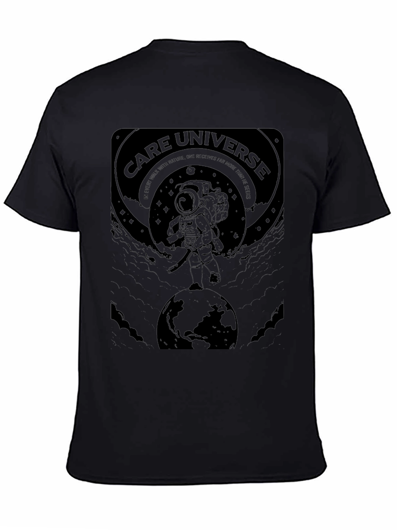 Care Universe Astronaut Graphic Black T-Shirt