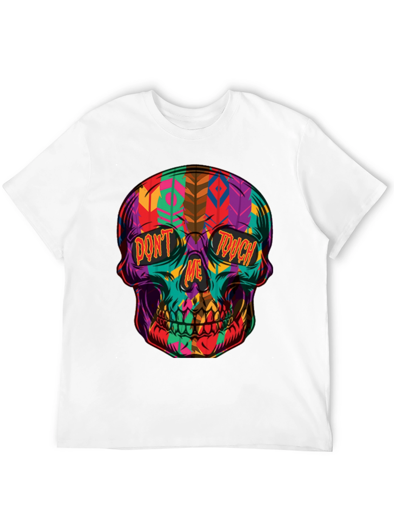 Vibrant Skull Graphic T-Shirt - Dont Touch Me