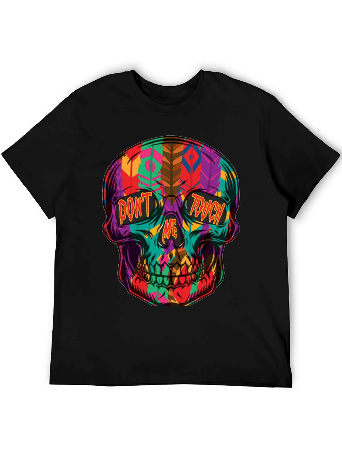 Vibrant Skull Graphic T-Shirt - Dont Touch Me