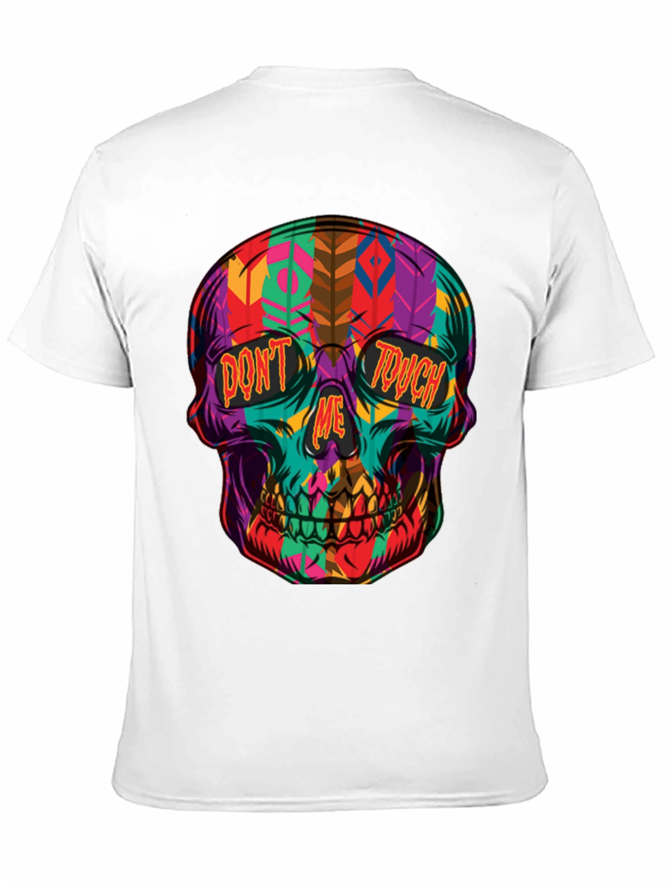 Vibrant Skull Graphic T-Shirt - Dont Touch Me