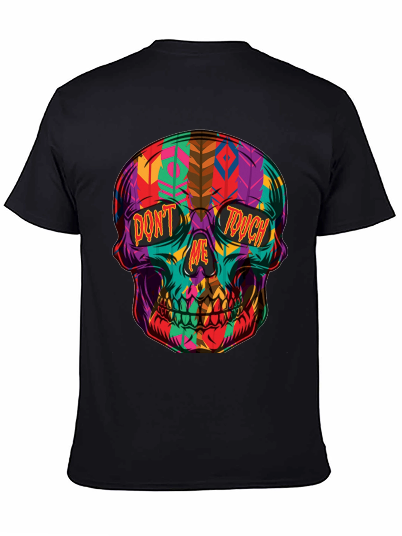Vibrant Skull Graphic T-Shirt - Dont Touch Me