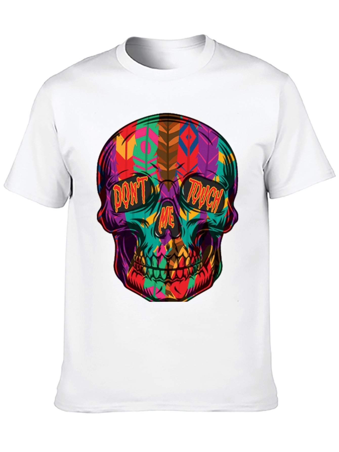 Vibrant Skull Graphic T-Shirt - Dont Touch Me