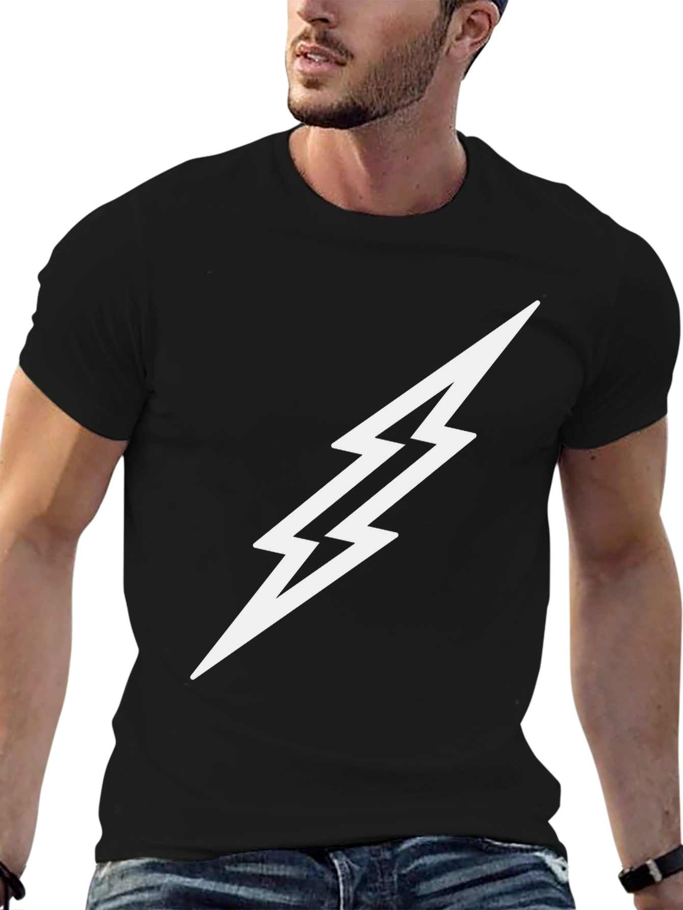 Lightning Bolt Graphic Tee - Modern Casual Style
