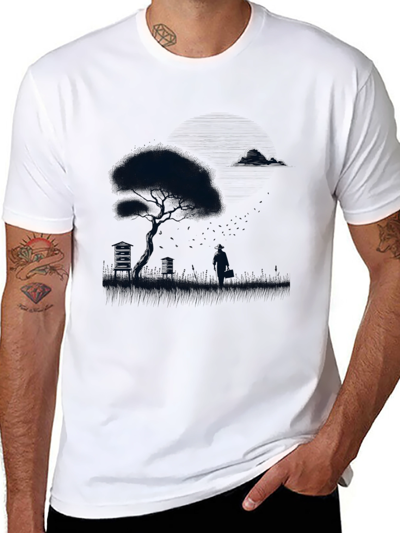Silhouette Tree Black T-Shirt