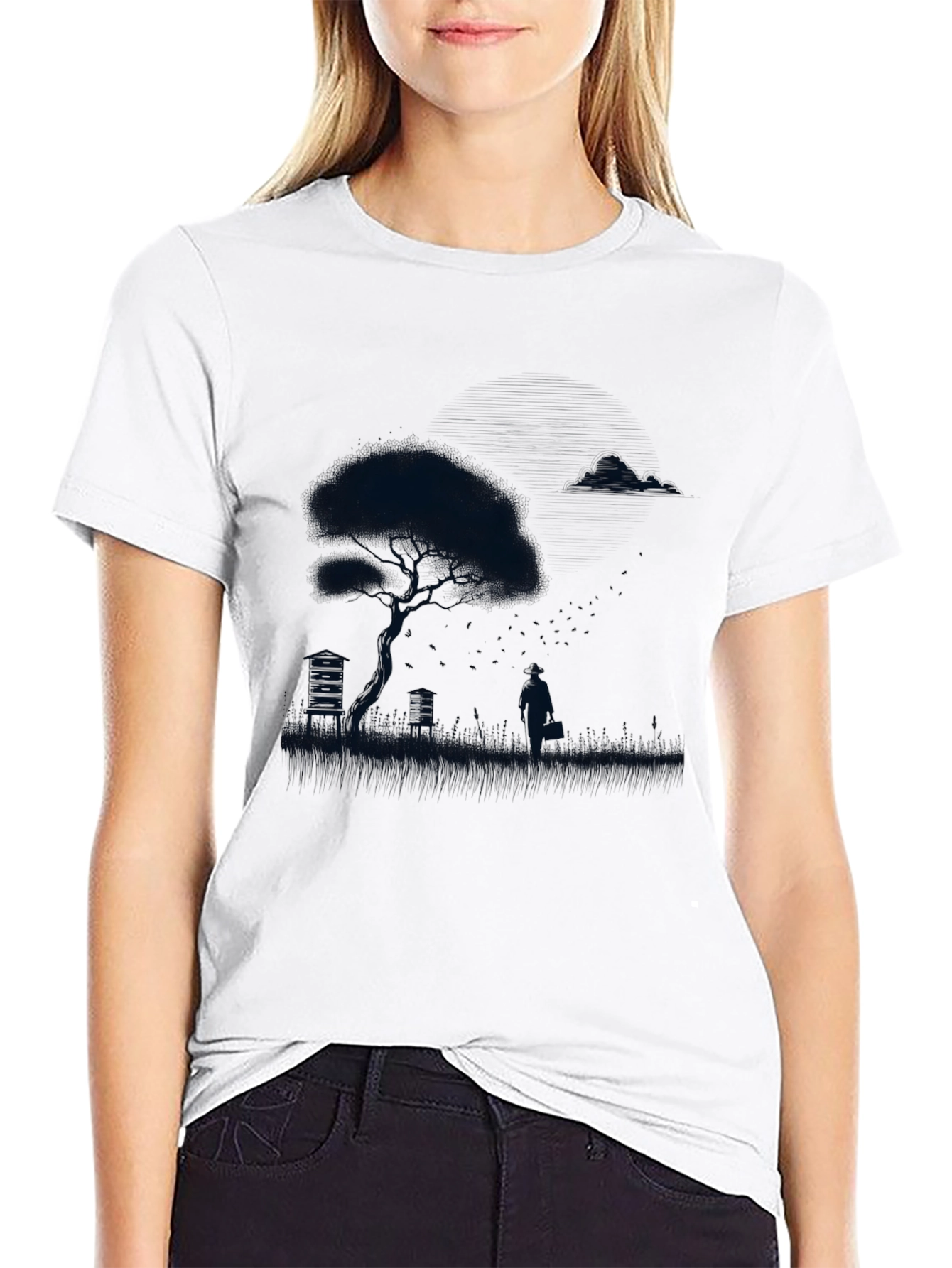 Silhouette Tree Black T-Shirt