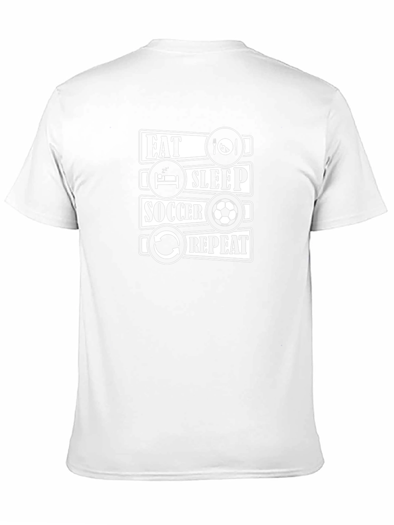 Eat Sleep Soccer Repeat Black T-Shirt