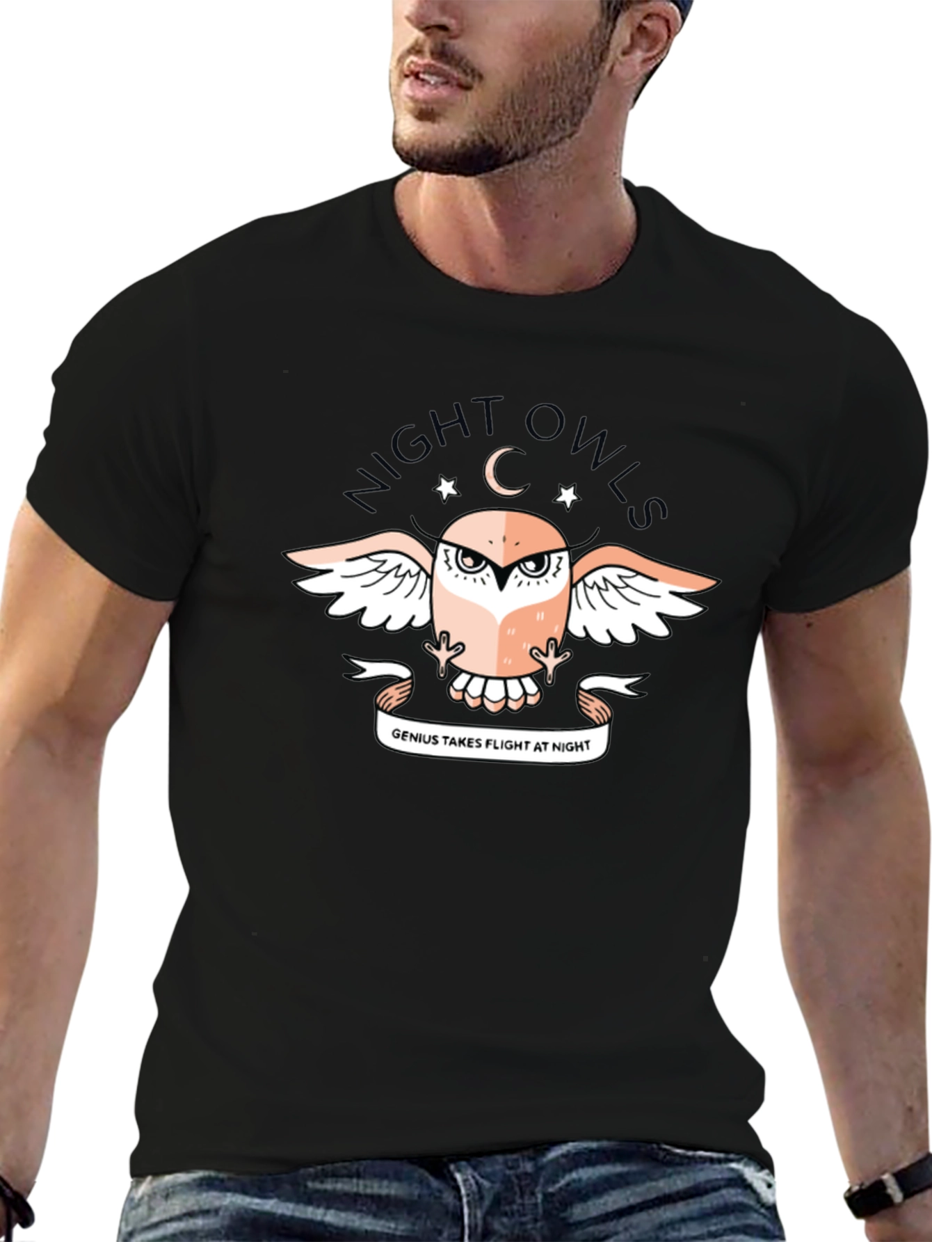 Night Owls Graphic T-Shirt - Genius Takes Flight
