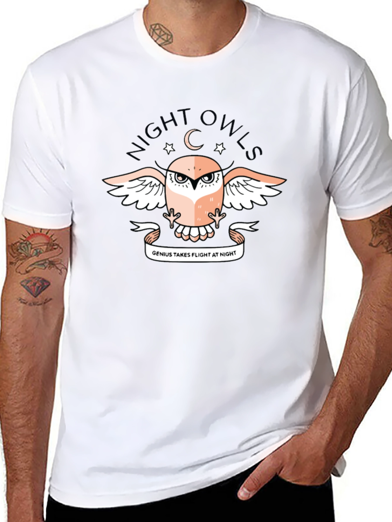 Night Owls Graphic T-Shirt - Genius Takes Flight