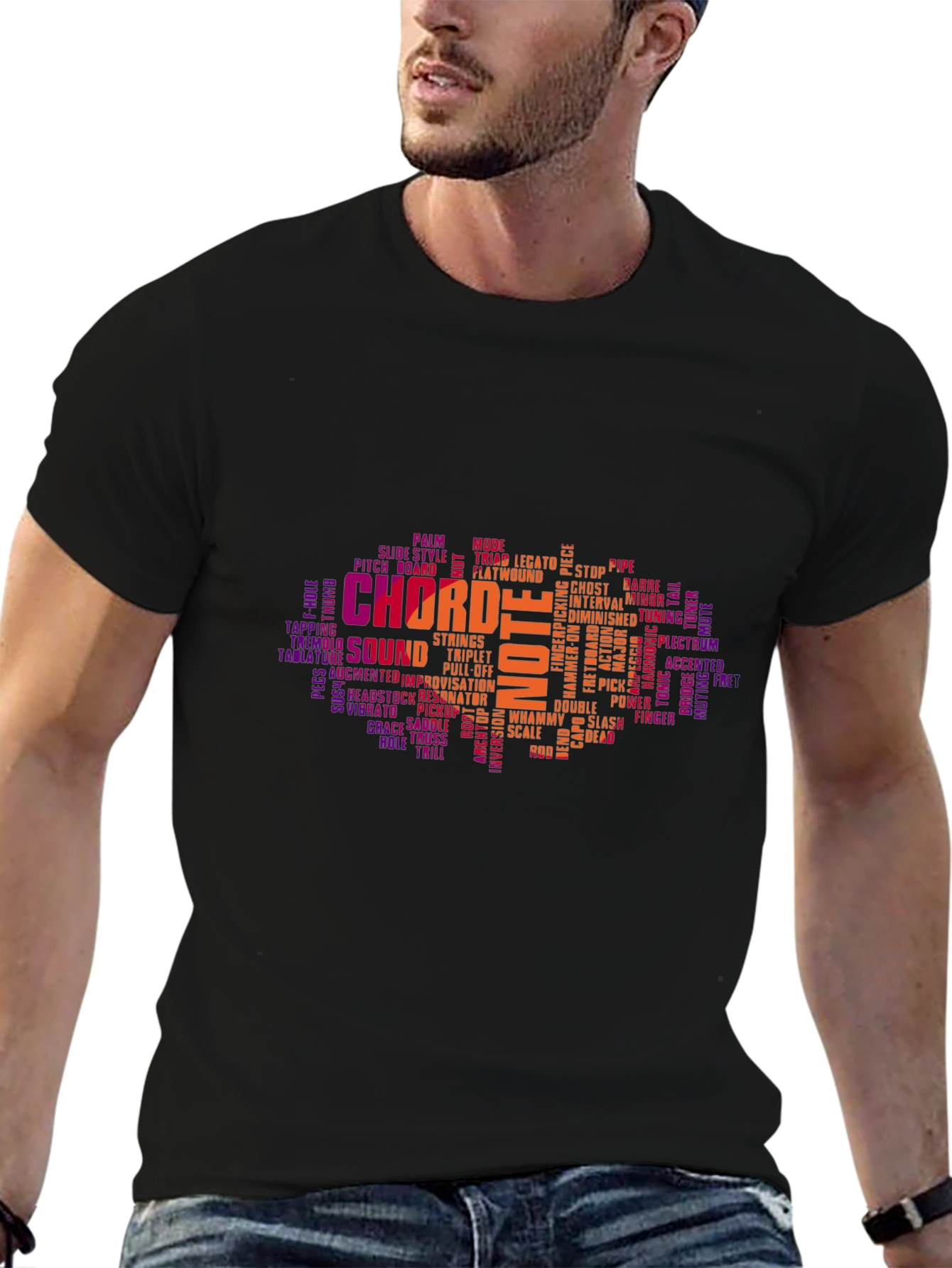Music Theory Word Art Graphic T-Shirt