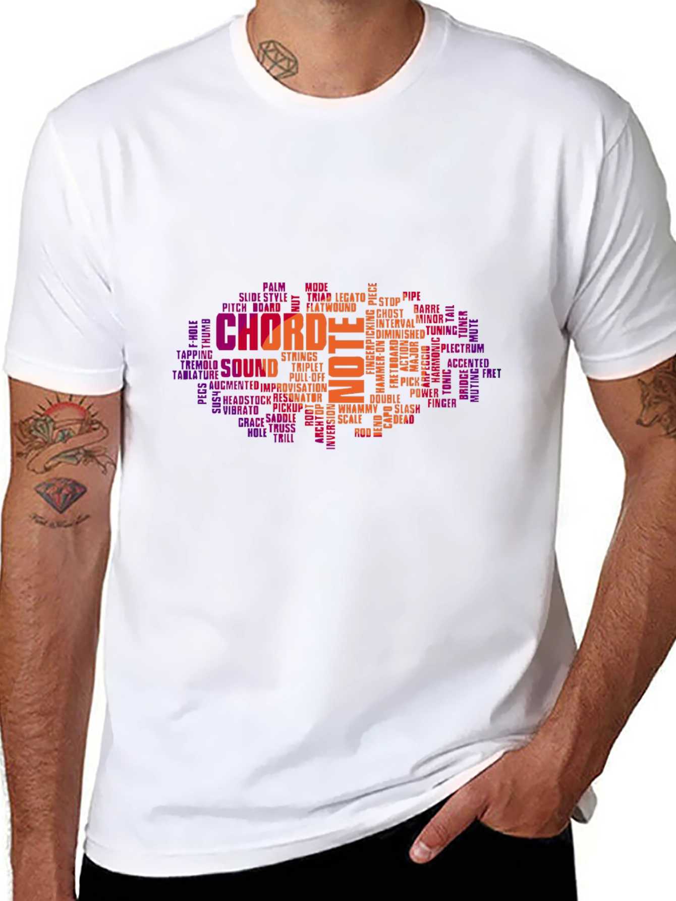 Music Theory Word Art Graphic T-Shirt