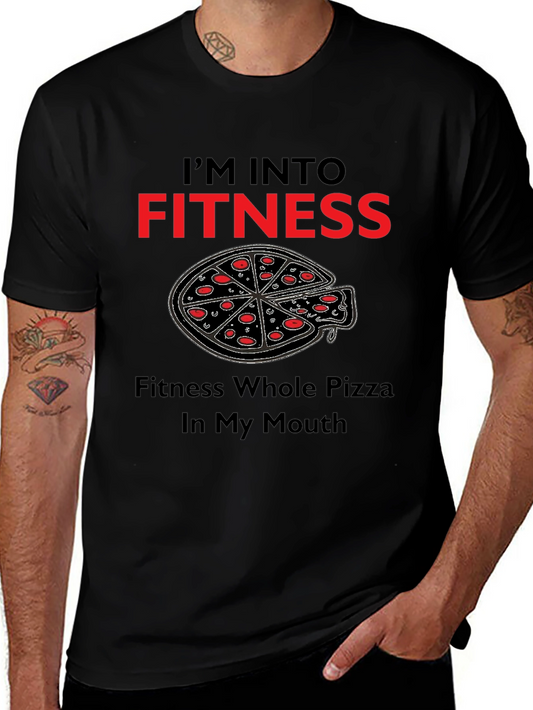 Fitness Pizza T-Shirt - Whole Pizza In My Mouth