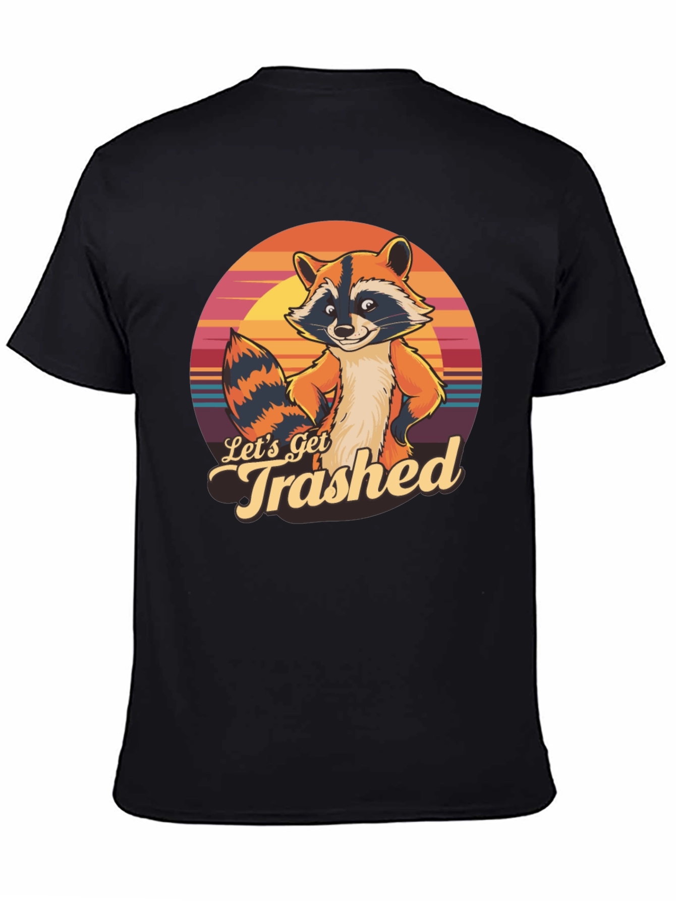 Lets Get Trashed Raccoon Graphic T-Shirt