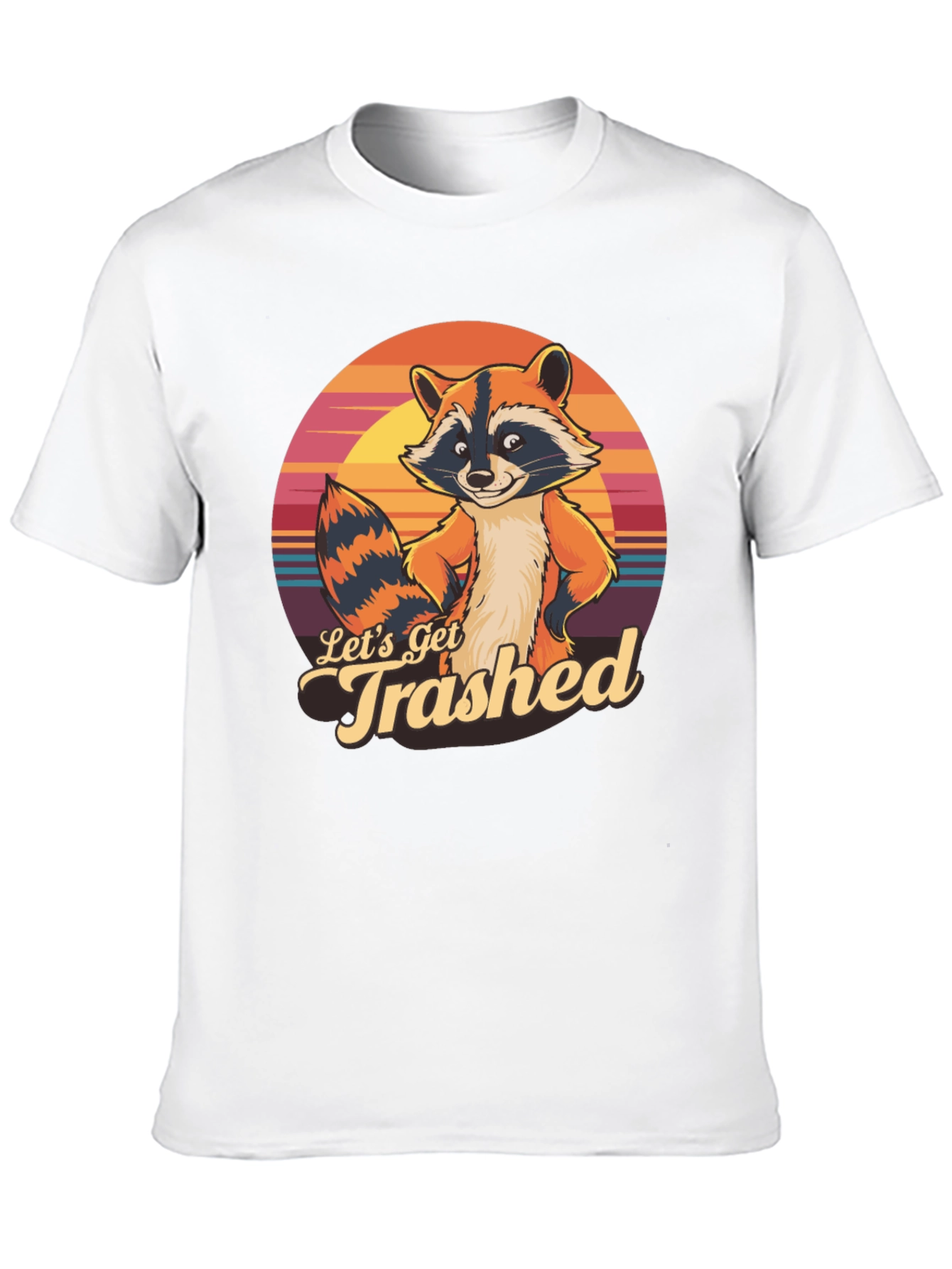Lets Get Trashed Raccoon Graphic T-Shirt