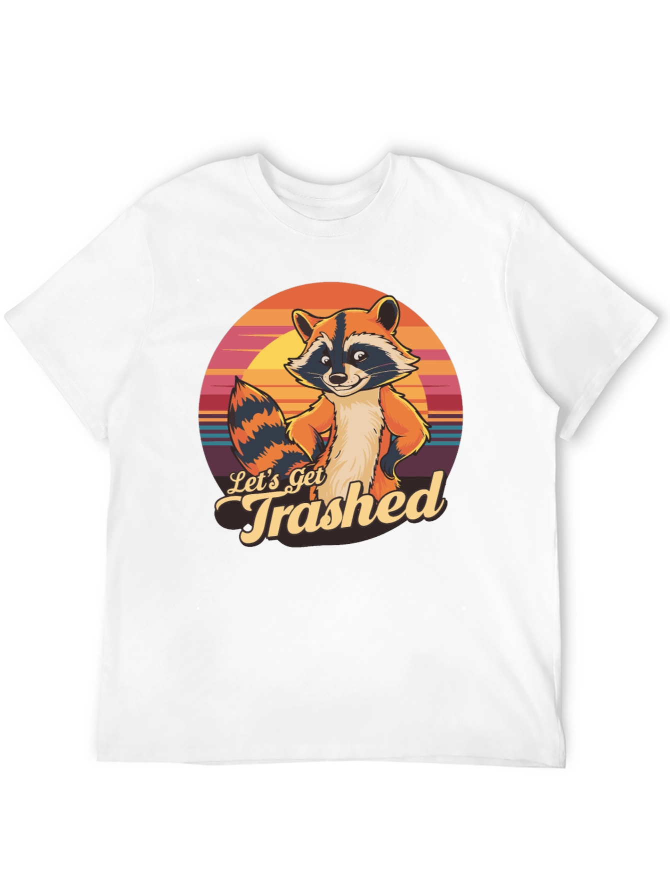 Lets Get Trashed Raccoon Graphic T-Shirt