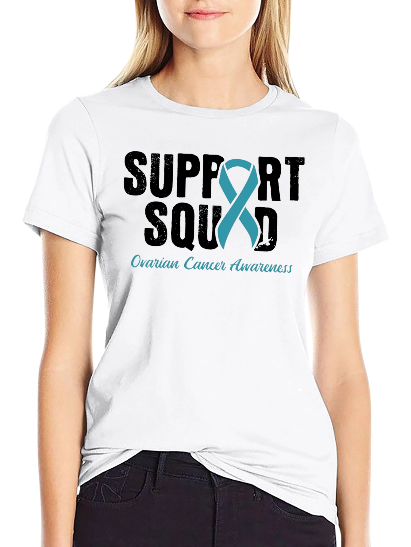 Ovarian Cancer Awareness Support Squad Tee