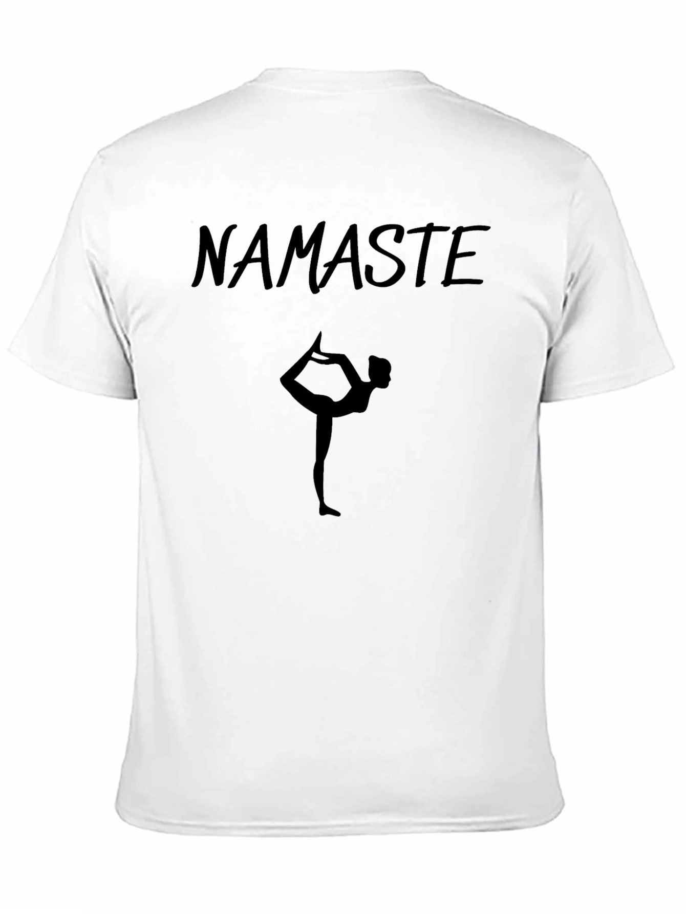 Namaste Yoga Pose Graphic Tee - Black