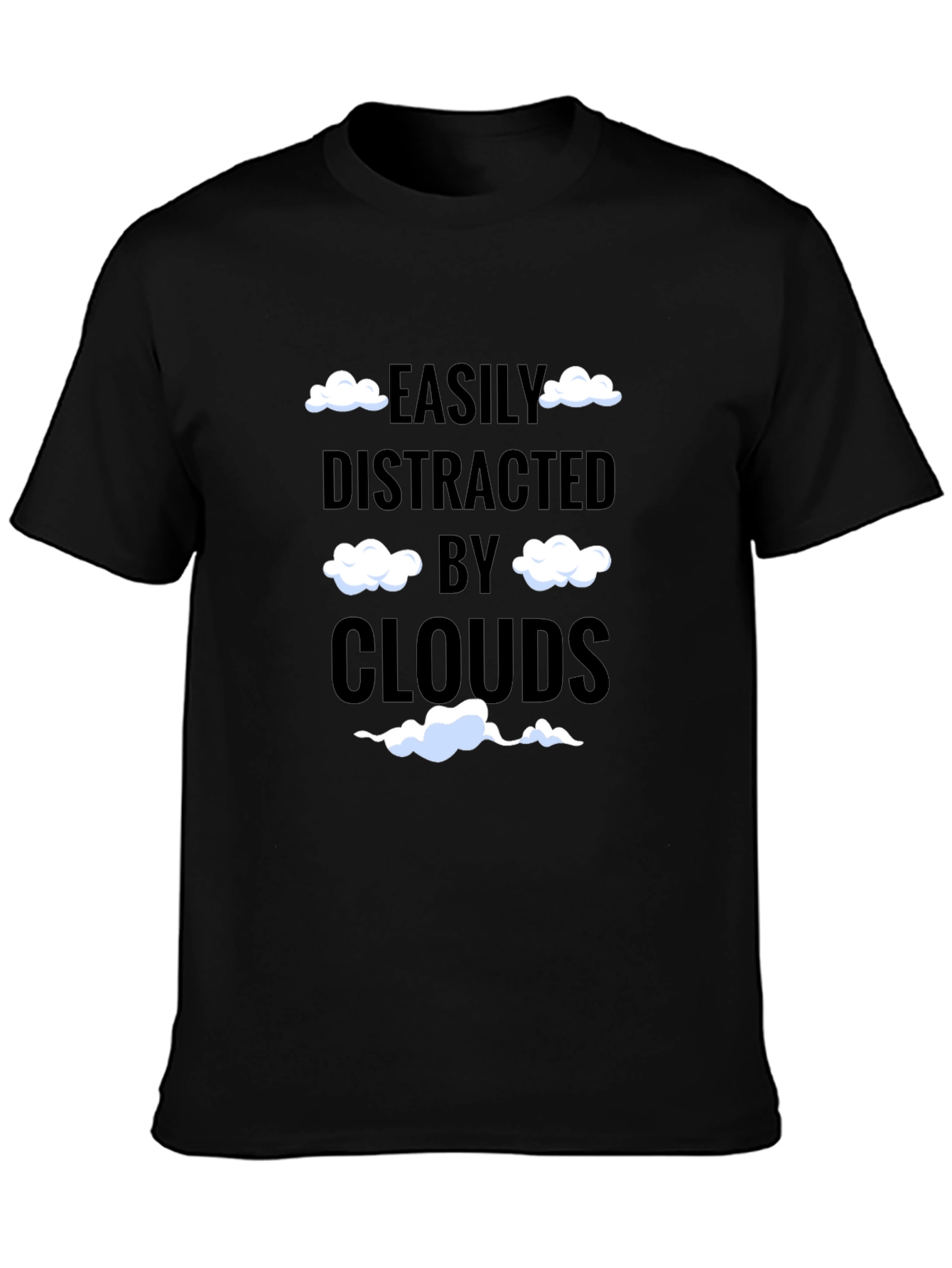 Easily Distracted by Clouds T-Shirt Funny Cloud Lover Tee
