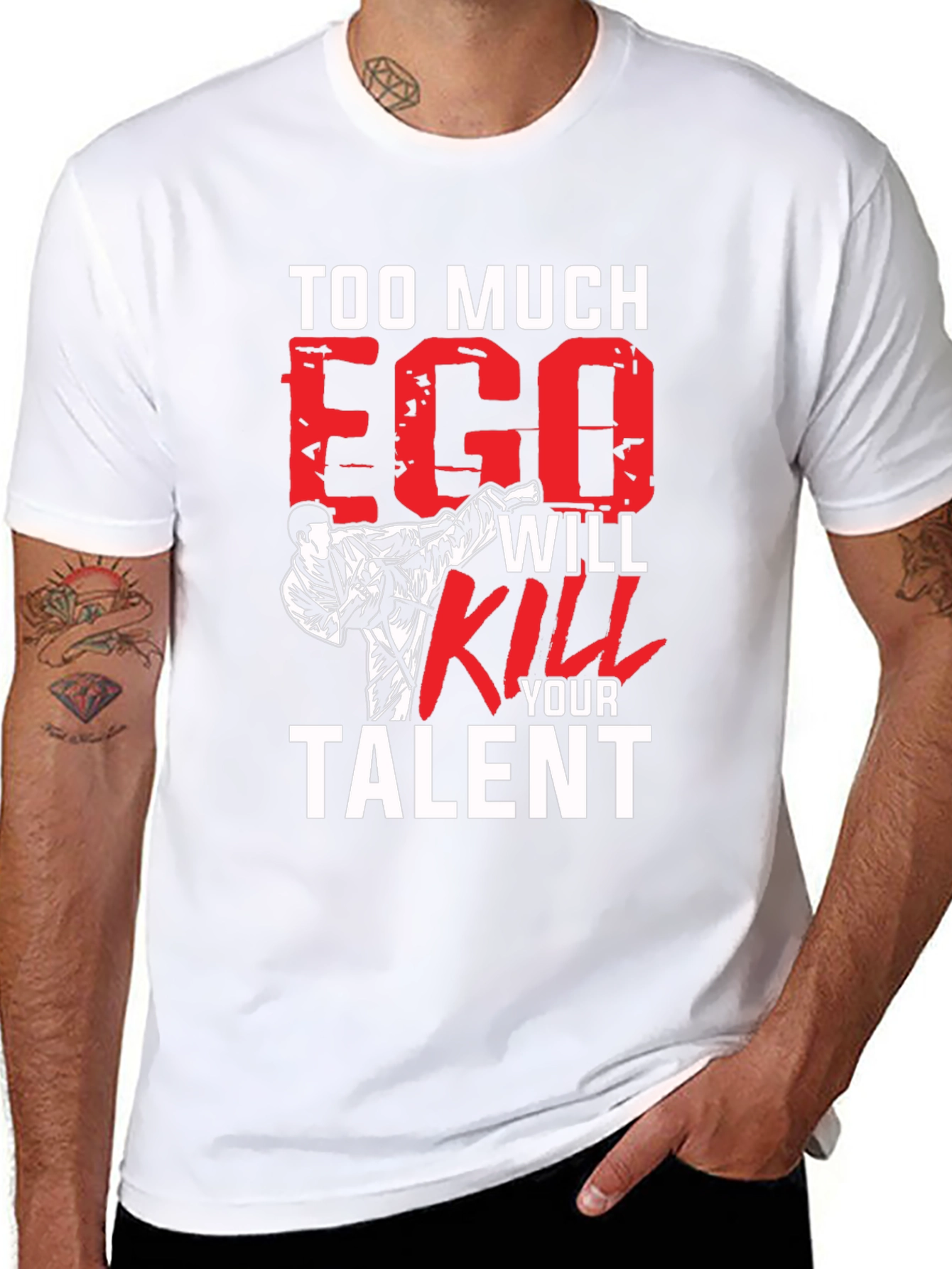Too Much Ego Black T-Shirt