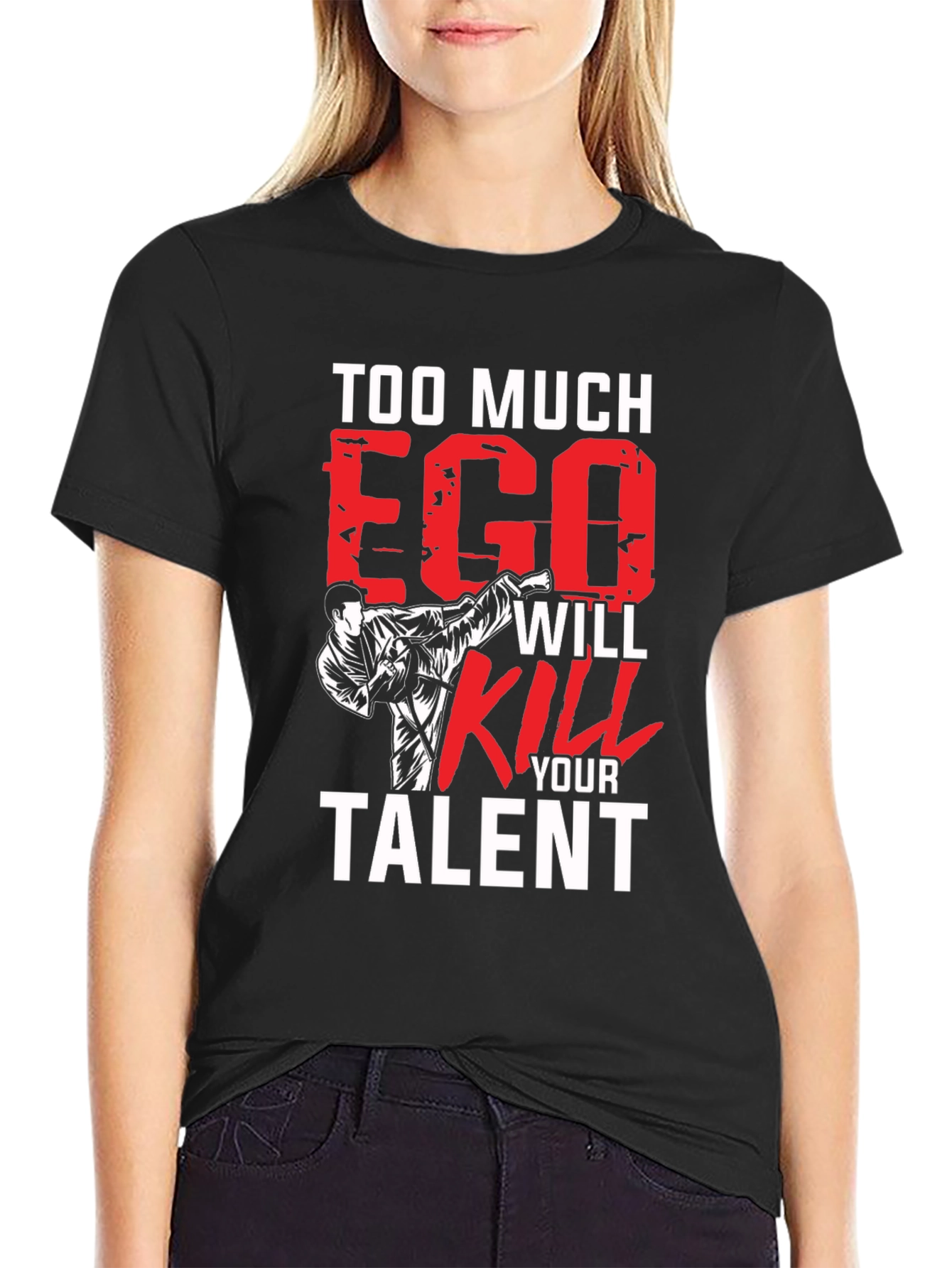 Too Much Ego Black T-Shirt