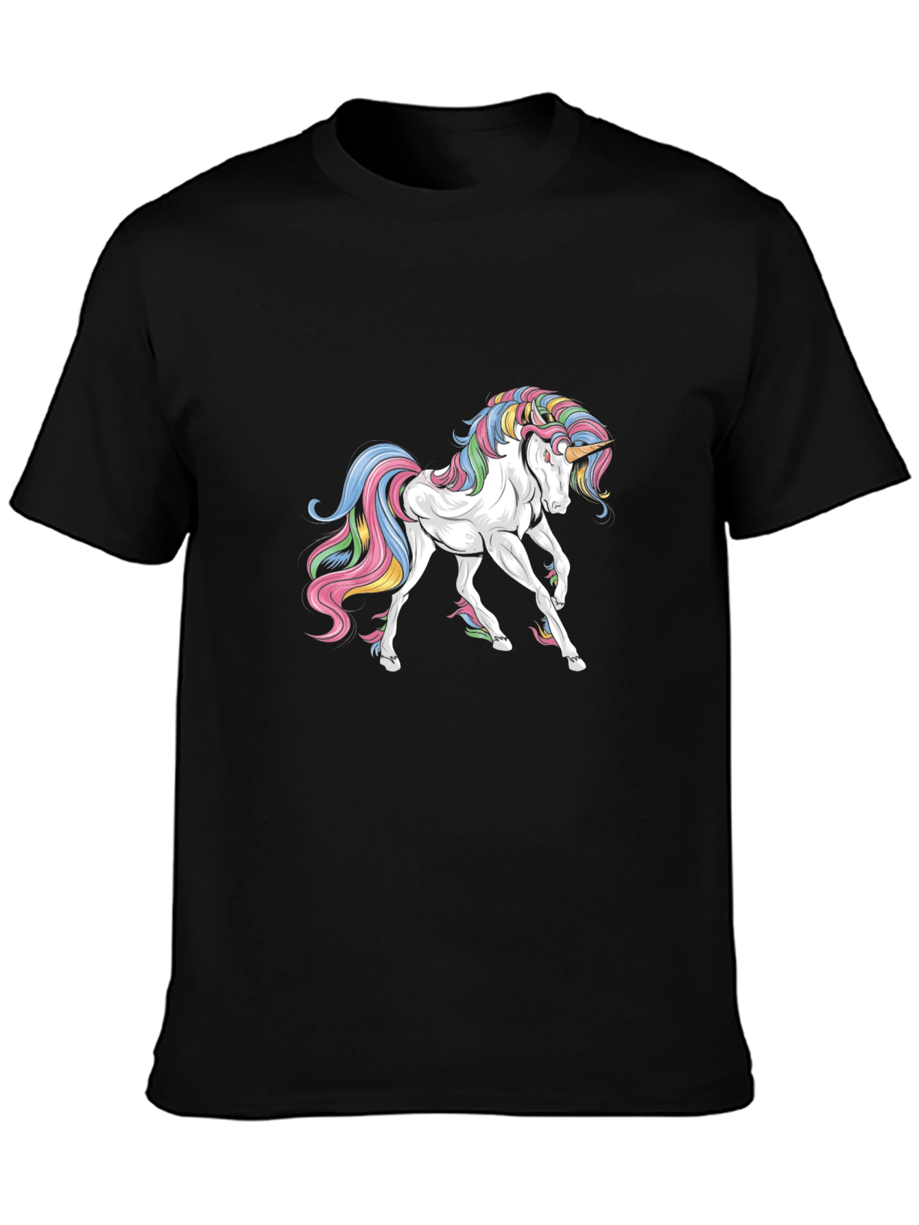Unicorn Graphic Black T-Shirt