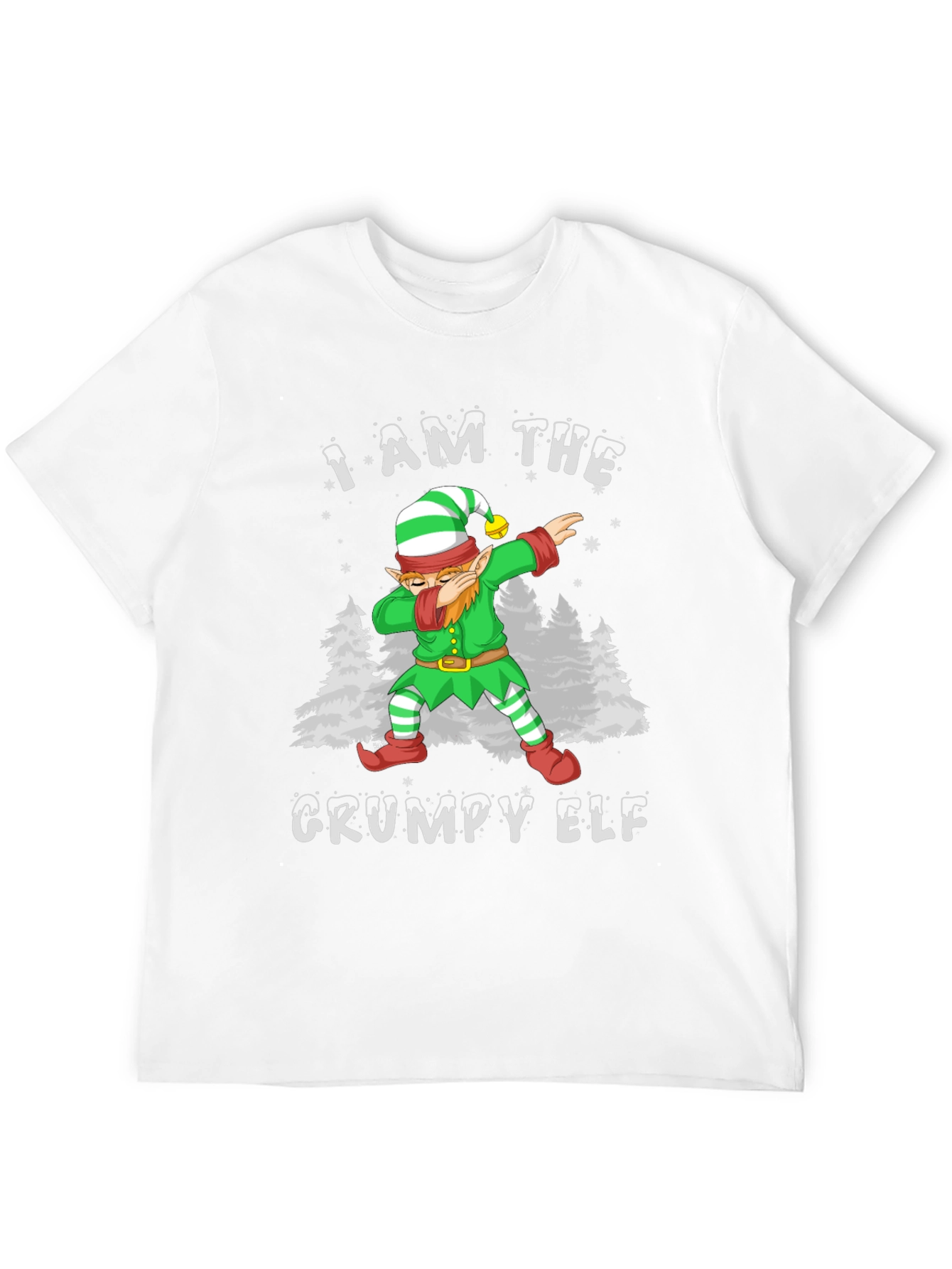 Grumpy Elf Dabbing Christmas T-Shirt