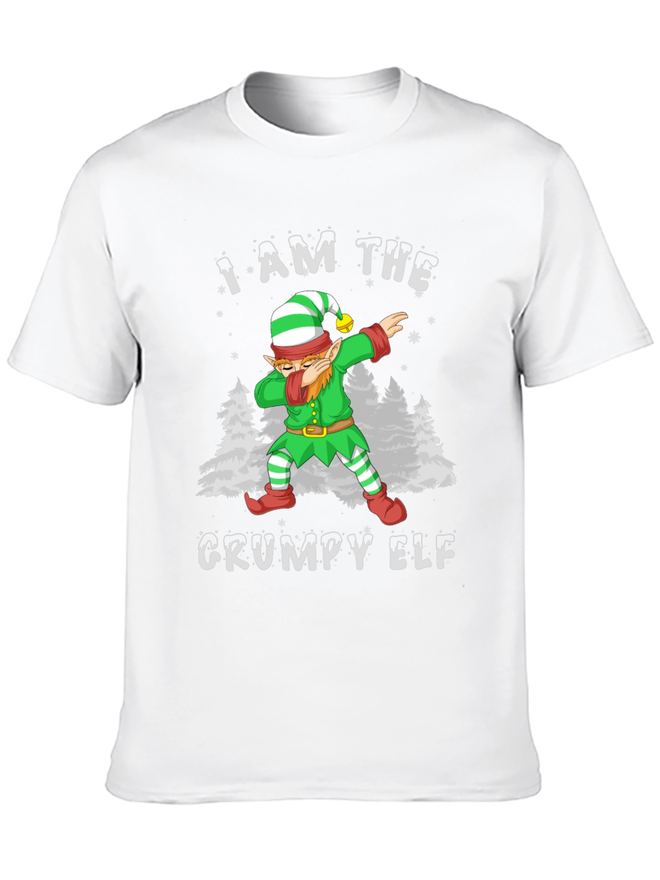 Grumpy Elf Dabbing Christmas T-Shirt
