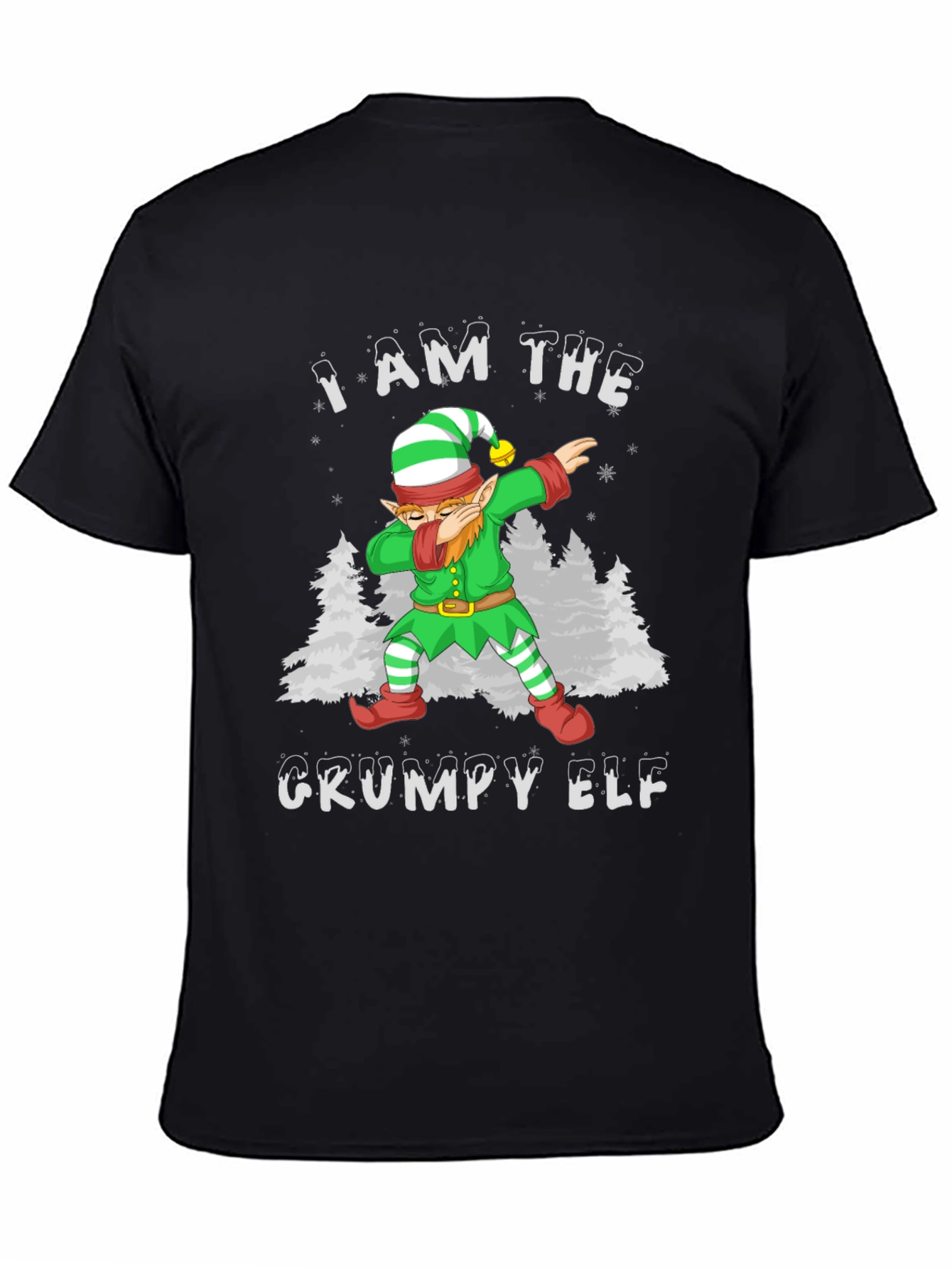 Grumpy Elf Dabbing Christmas T-Shirt