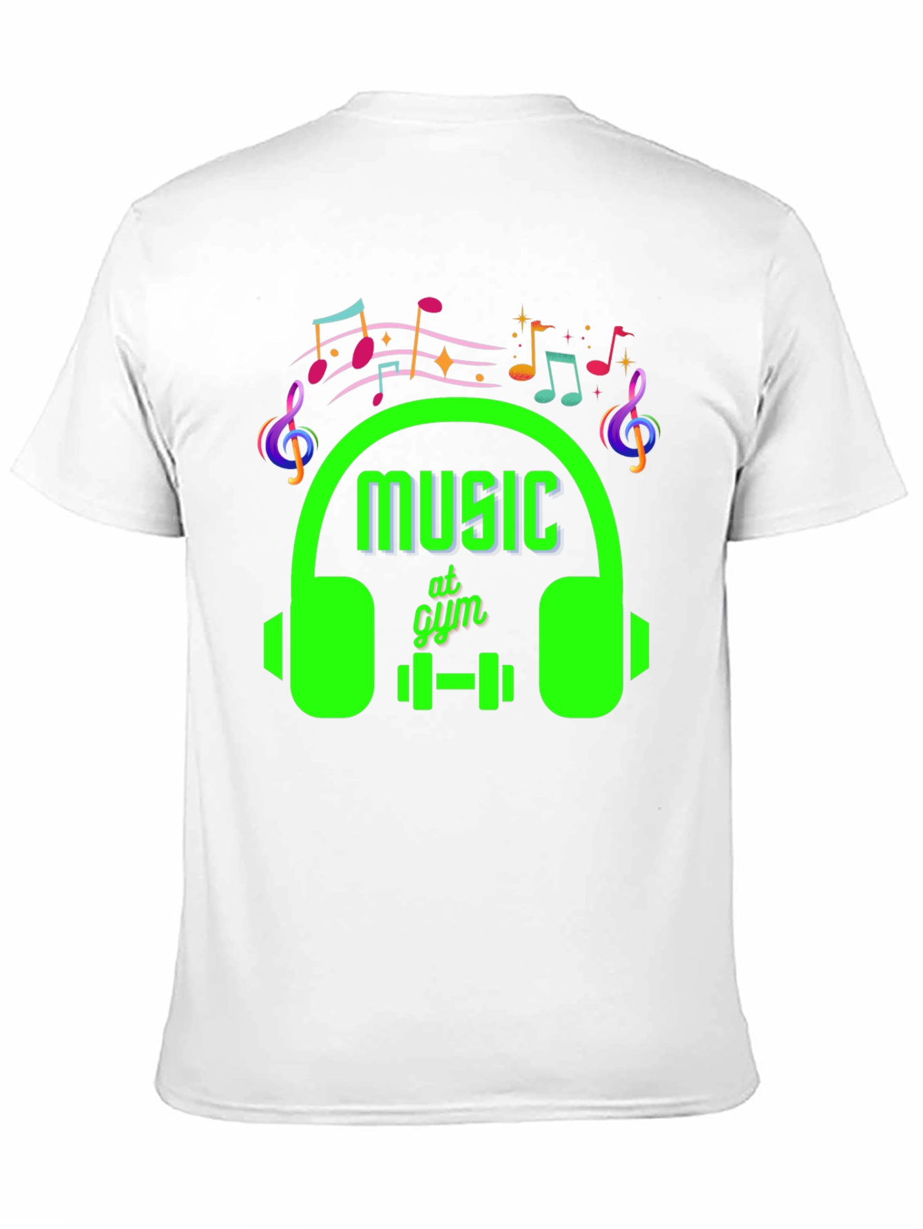 Music at Gym Black T-Shirt