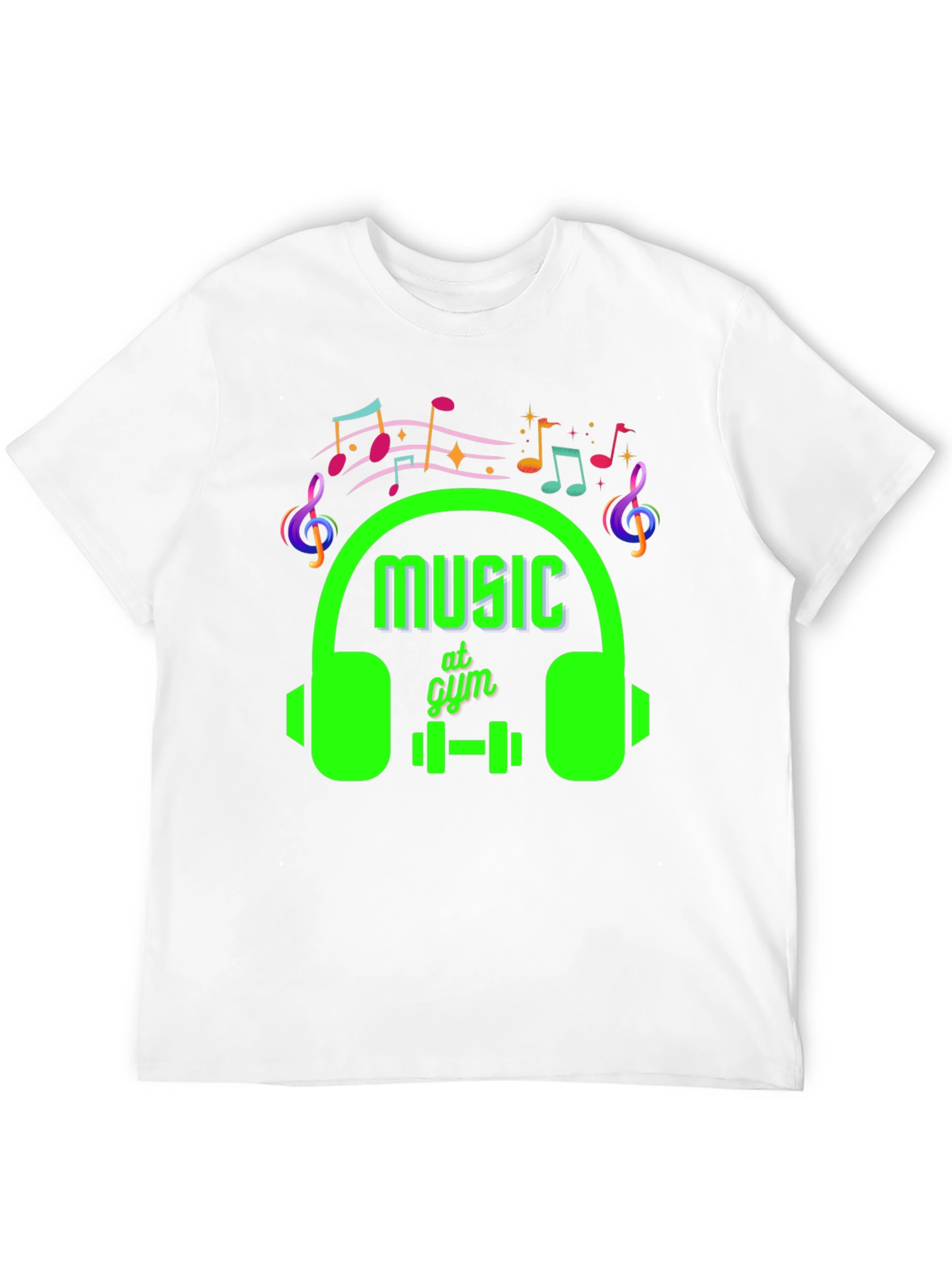 Music at Gym Black T-Shirt
